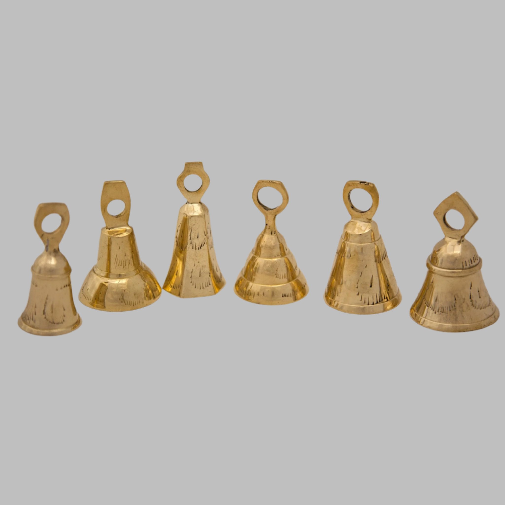 3" Assorted Brass Bells - Decorative Bells - Bellbazaar.com - BL035