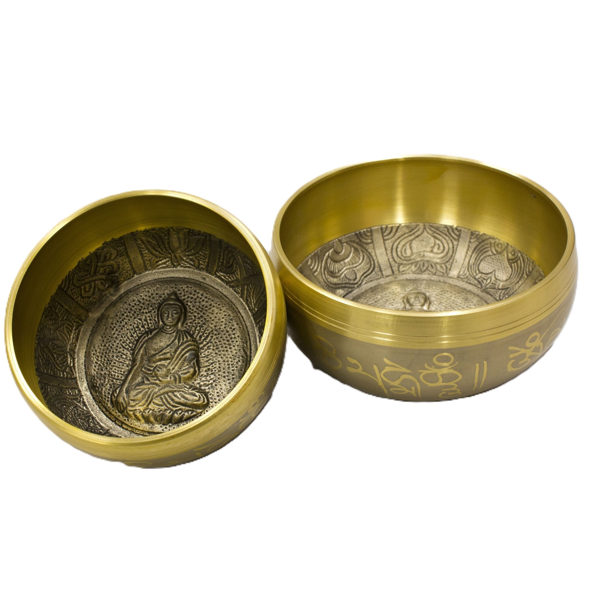 7 - Metals Buddha Singing Bowls with Mallets - Religious Items - Bellbazaar.com - BW641