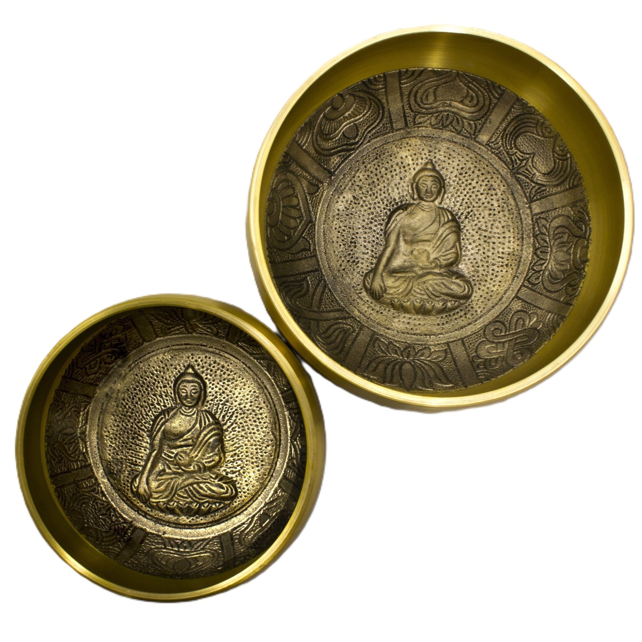 7 - Metals Buddha Singing Bowls with Mallets - Religious Items - Bellbazaar.com - BW641