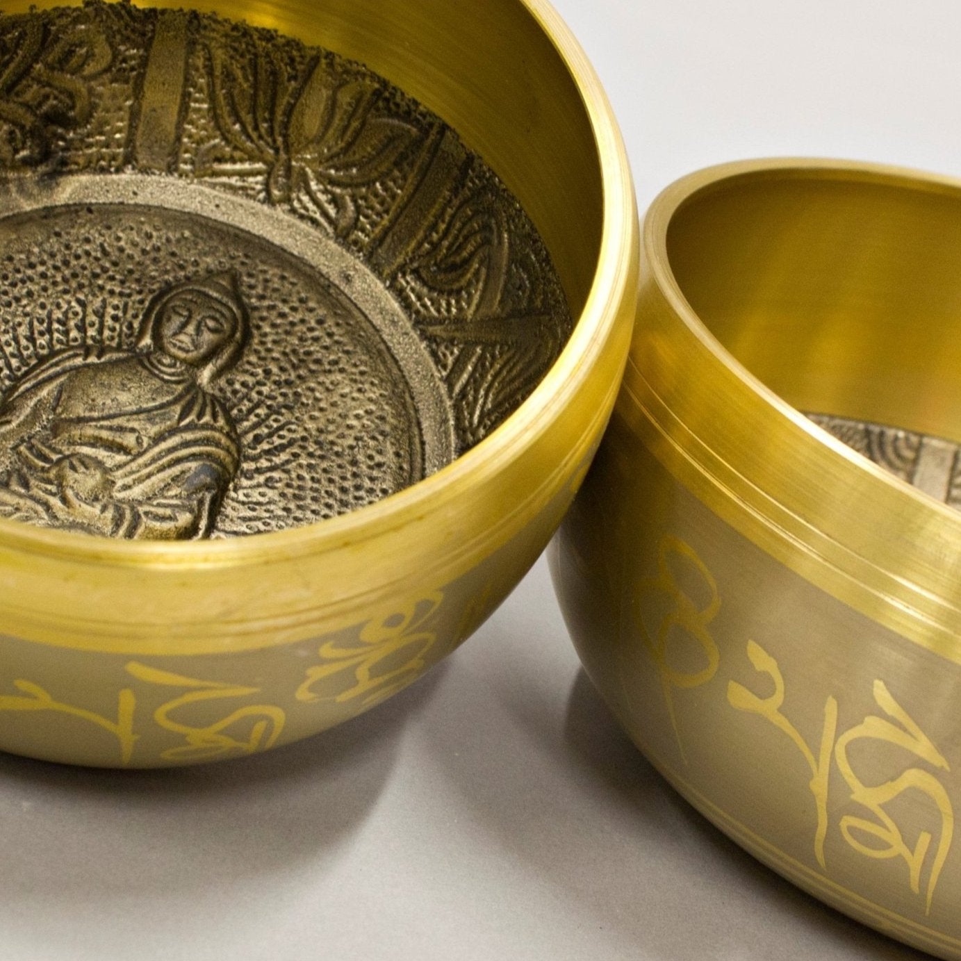 7 - Metals Buddha Singing Bowls with Mallets - Religious Items - Bellbazaar.com - BW641