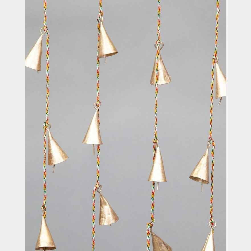 Eight Cone Shape Tin Bell Cord Chime