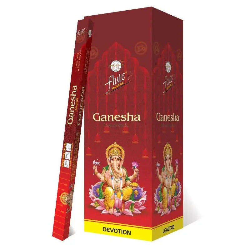 Flute Ganesha incense sticks with Lord Ganesha illustrated packaging