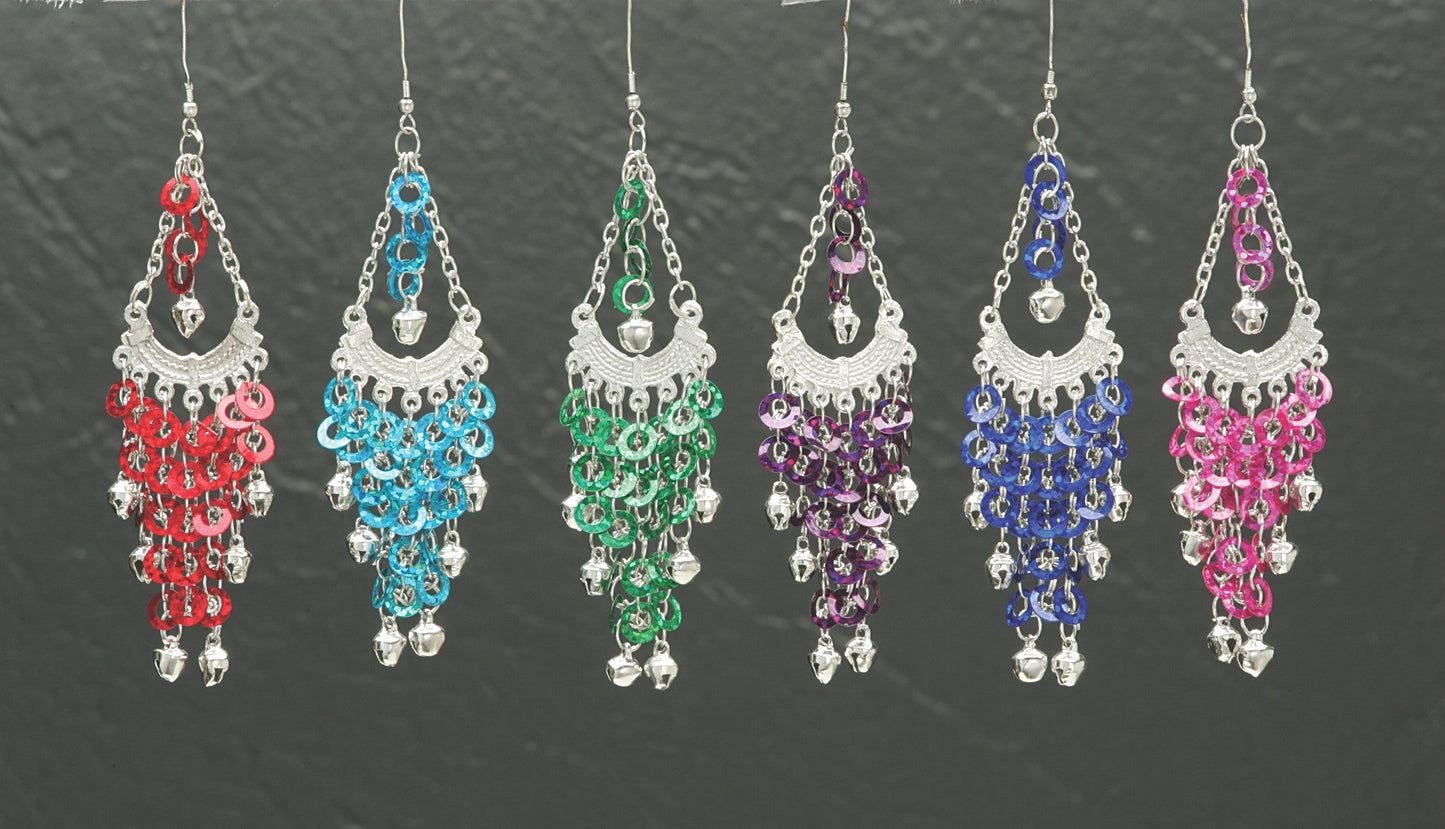 Vibrant White Metal Earrings in Ethnic Design - Colorful & Traditional Accessory
