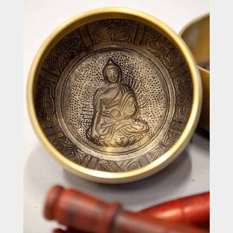 7-Metals Buddha Singing Bowls with Mallets