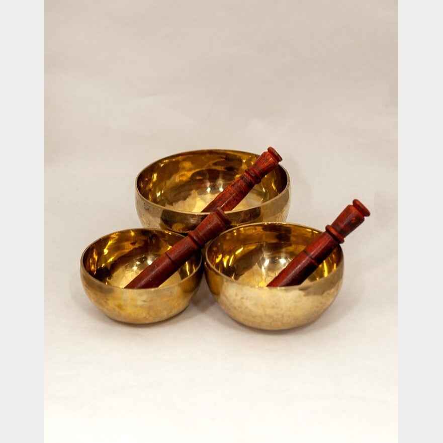 Seven-Metals Singing Bowl Set With Mallets
