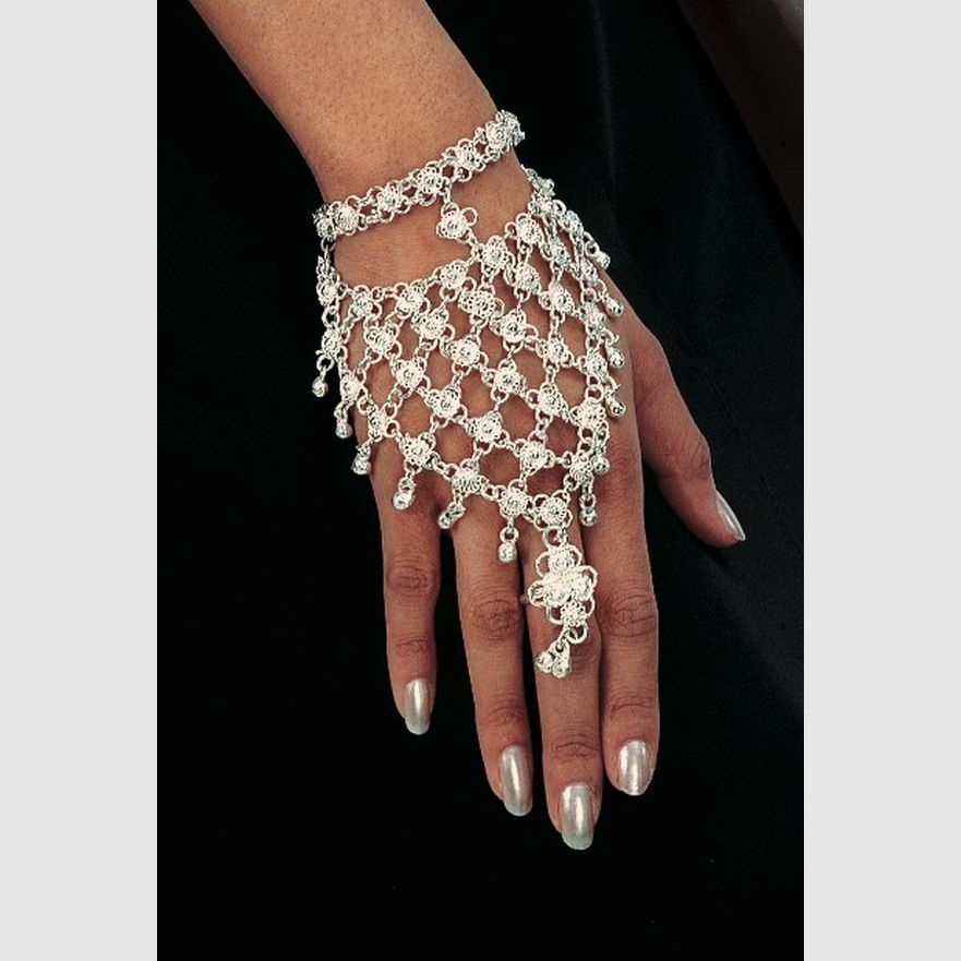 Adjustable White Metal Ring Bracelet - Fashionable & Versatile Accessory - Apparel & Accessories > Jewelry > Bracelets - Bell