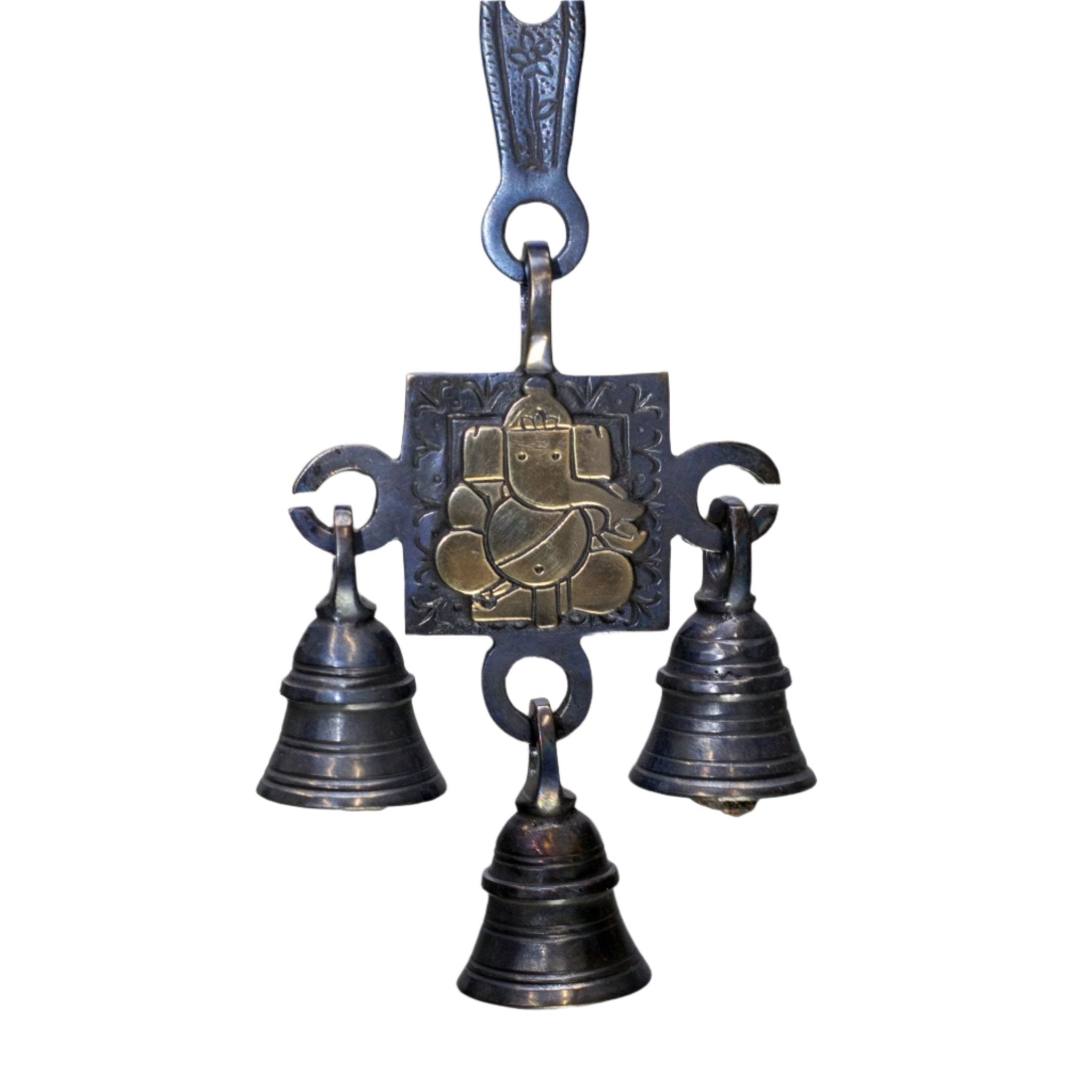 Antique Look Ganesh Bell Wind Chime - Decorative Bells - Bellbazaar.com - BS391