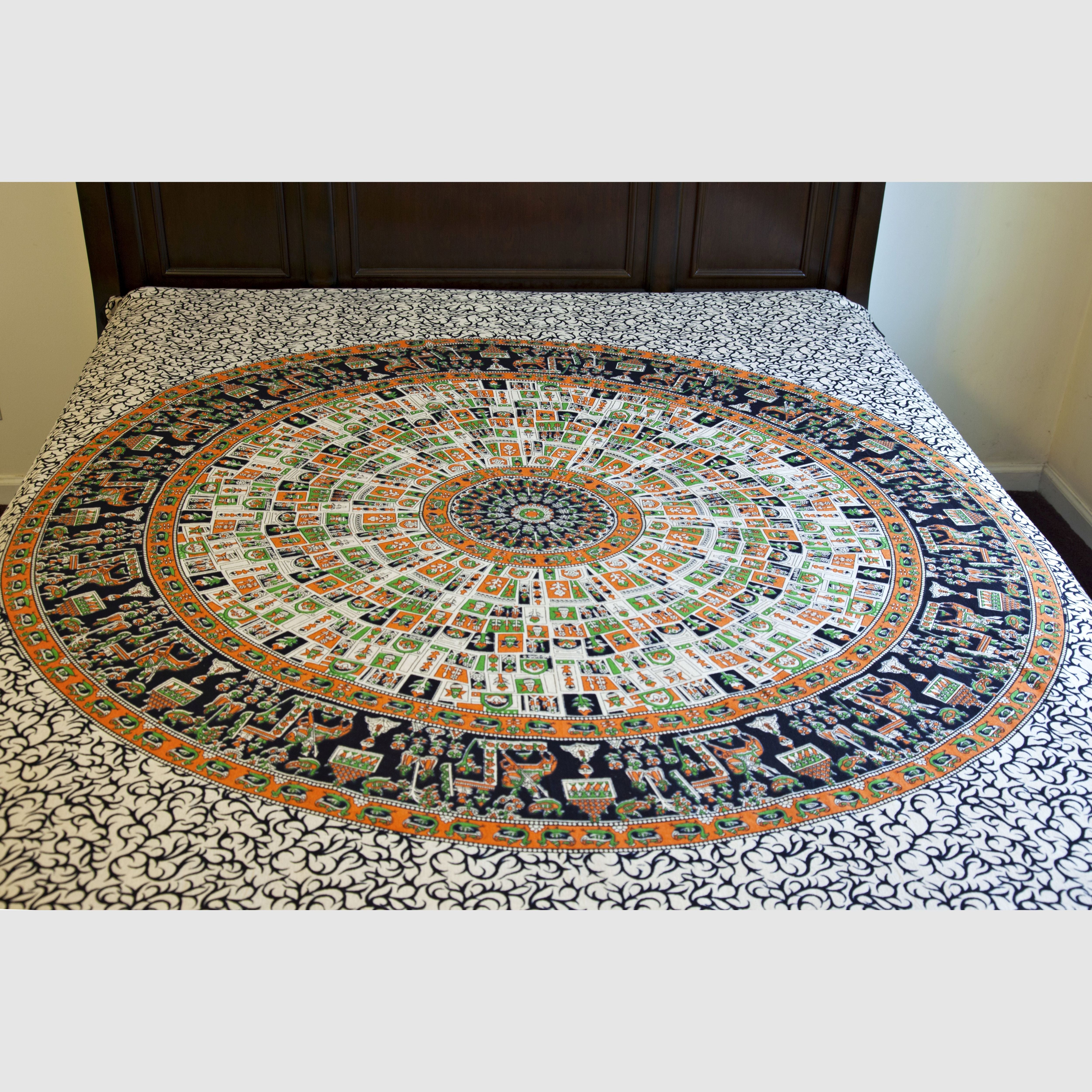 Bagroo Mandala Print Tapestry - Linens & Bedding - Bellbazaar.com - SD071 - 10