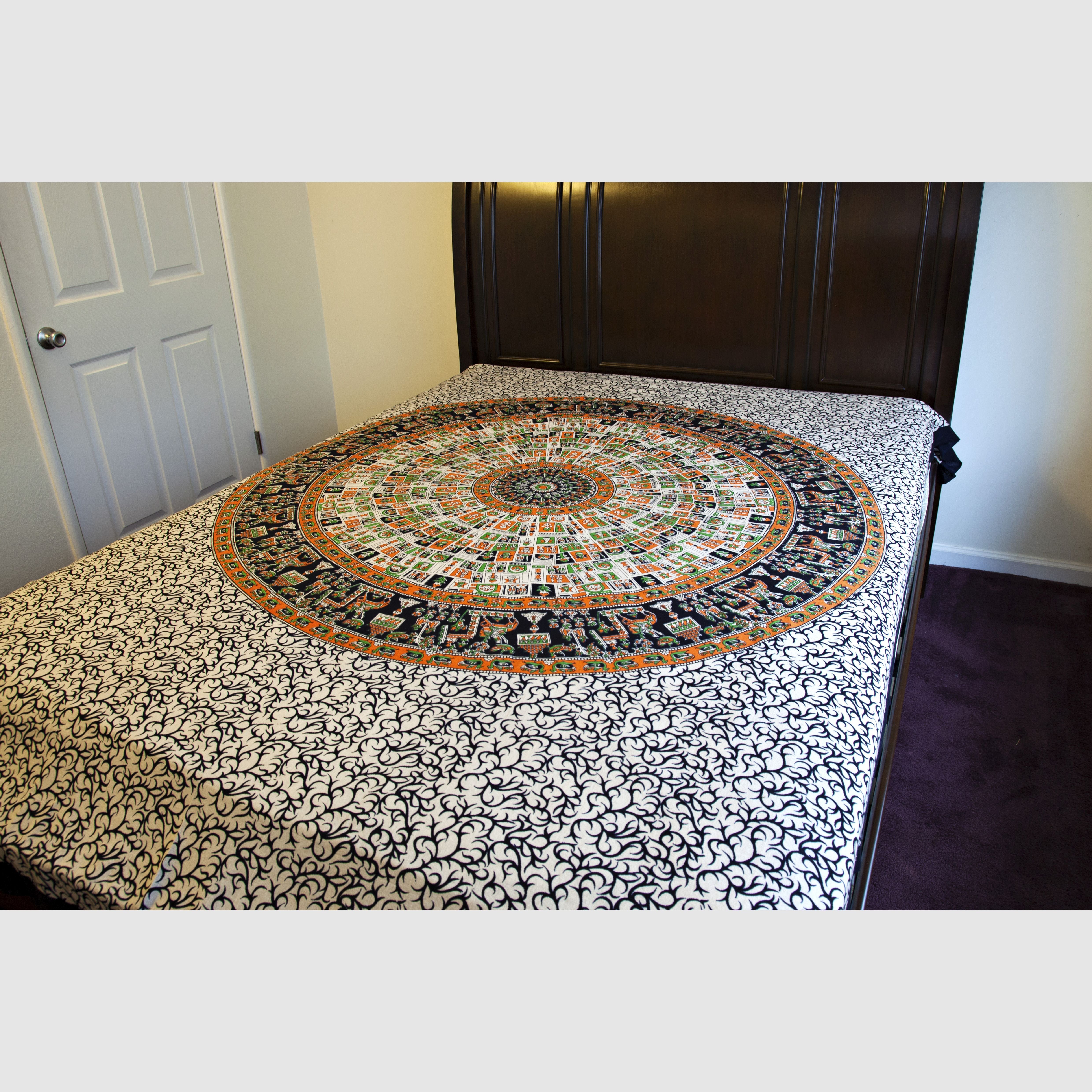 Bagroo Mandala Print Tapestry - Linens & Bedding - Bellbazaar.com - SS071 - 10