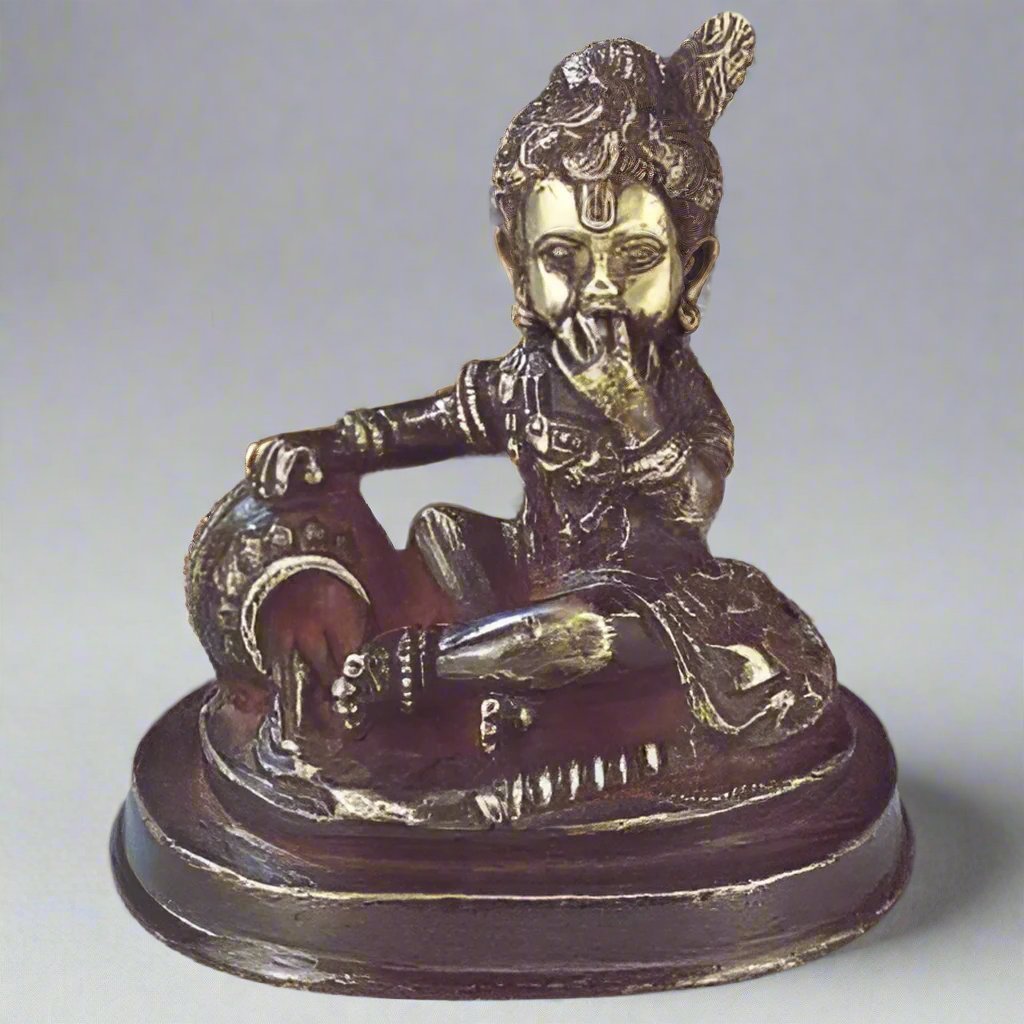 Brass Baby Krishna Statue - Sculptures & Statues - Bellbazaar.com - BW107 - disc.