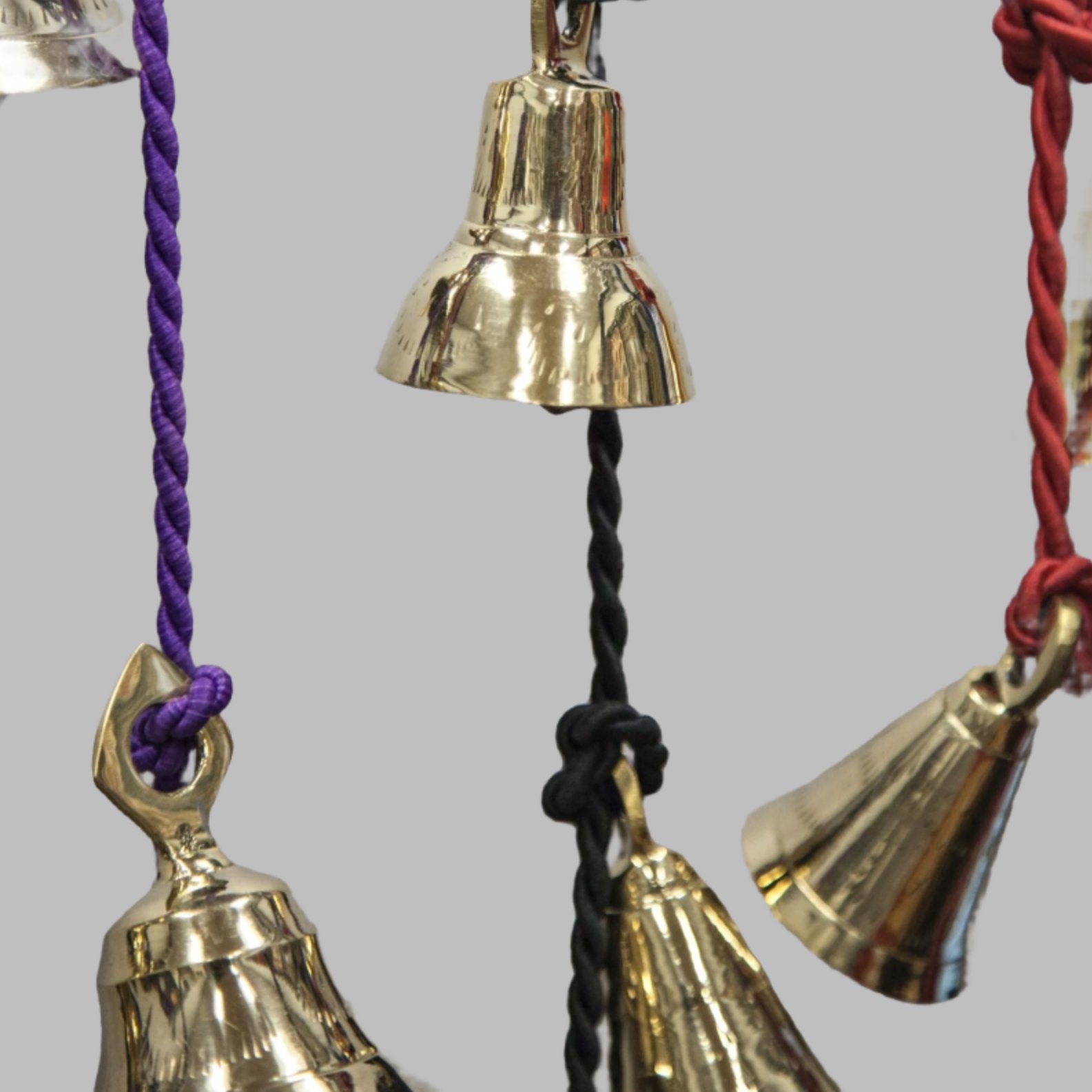 Brass Bells on a 30" Cord - Decorative Bells - Bellbazaar.com - BS080