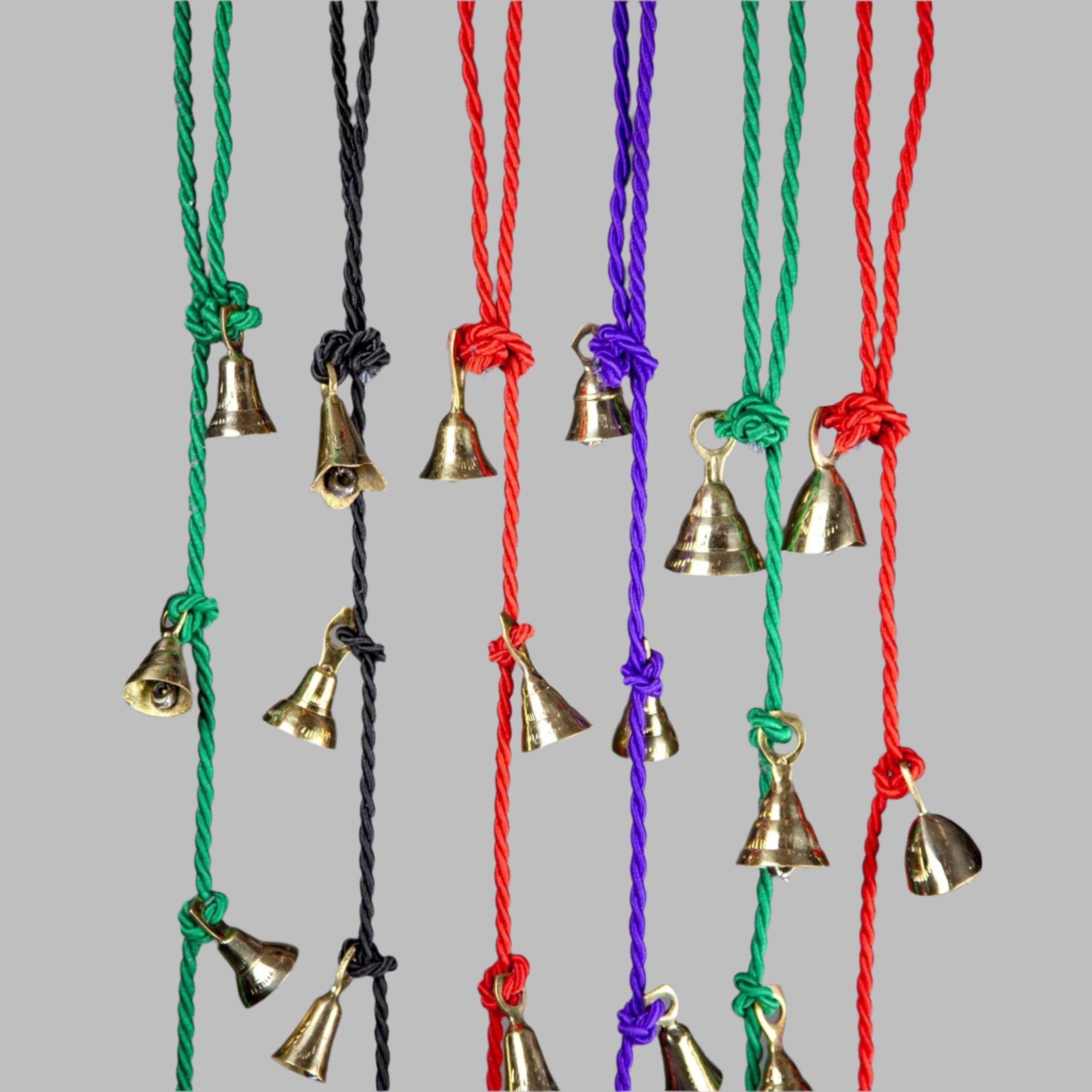 Brass Bells on Cord - Decorative Bells - Bellbazaar.com - BS050