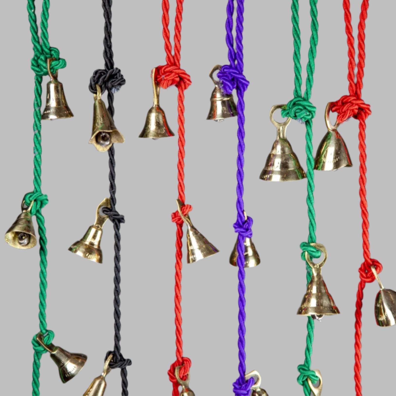 Brass Bells on Cord - Decorative Bells - Bellbazaar.com - BS050