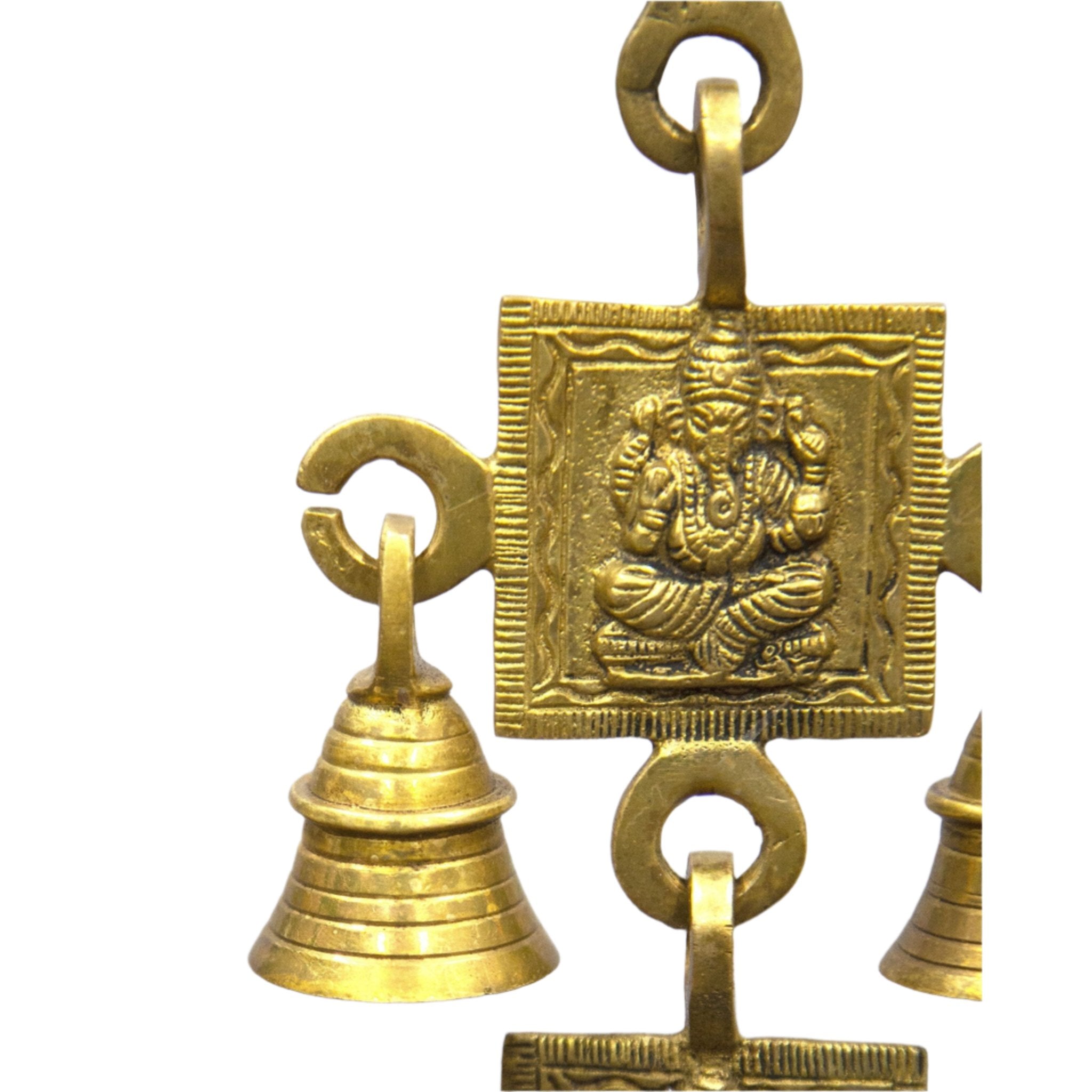 Brass Ganesh Bell Wind Chime - Decorative Bells - Bellbazaar.com - BS369