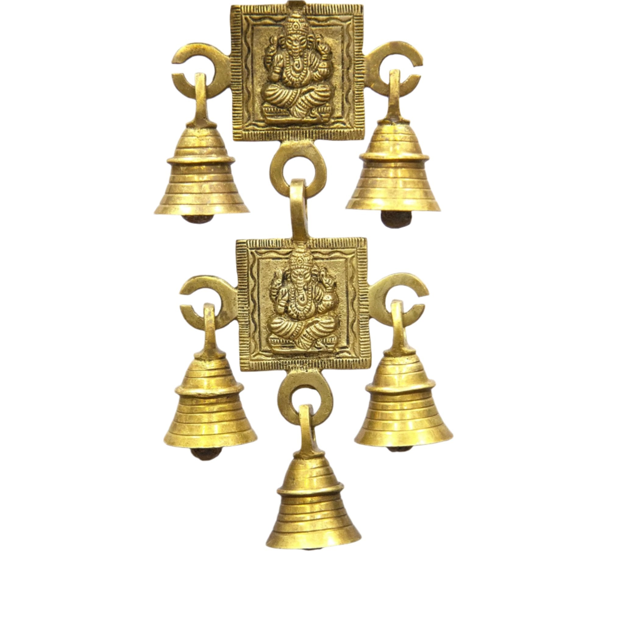 Brass Ganesh Bell Wind Chime - Decorative Bells - Bellbazaar.com - BS369