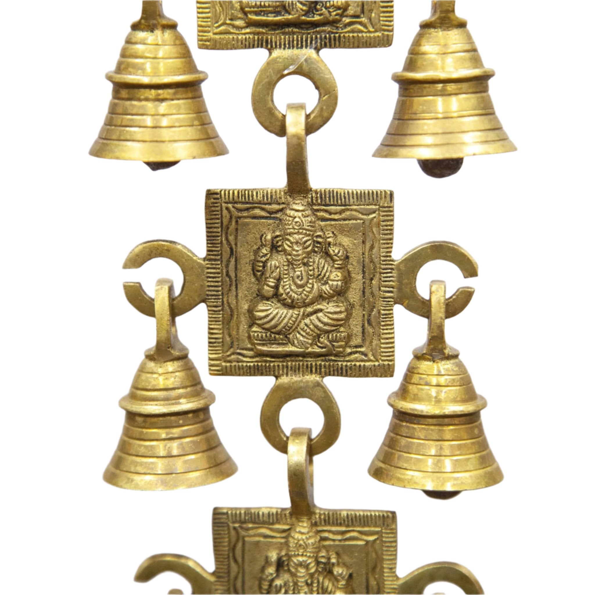 Brass Ganesh Bell Wind Chime - Decorative Bells - Bellbazaar.com - BS369