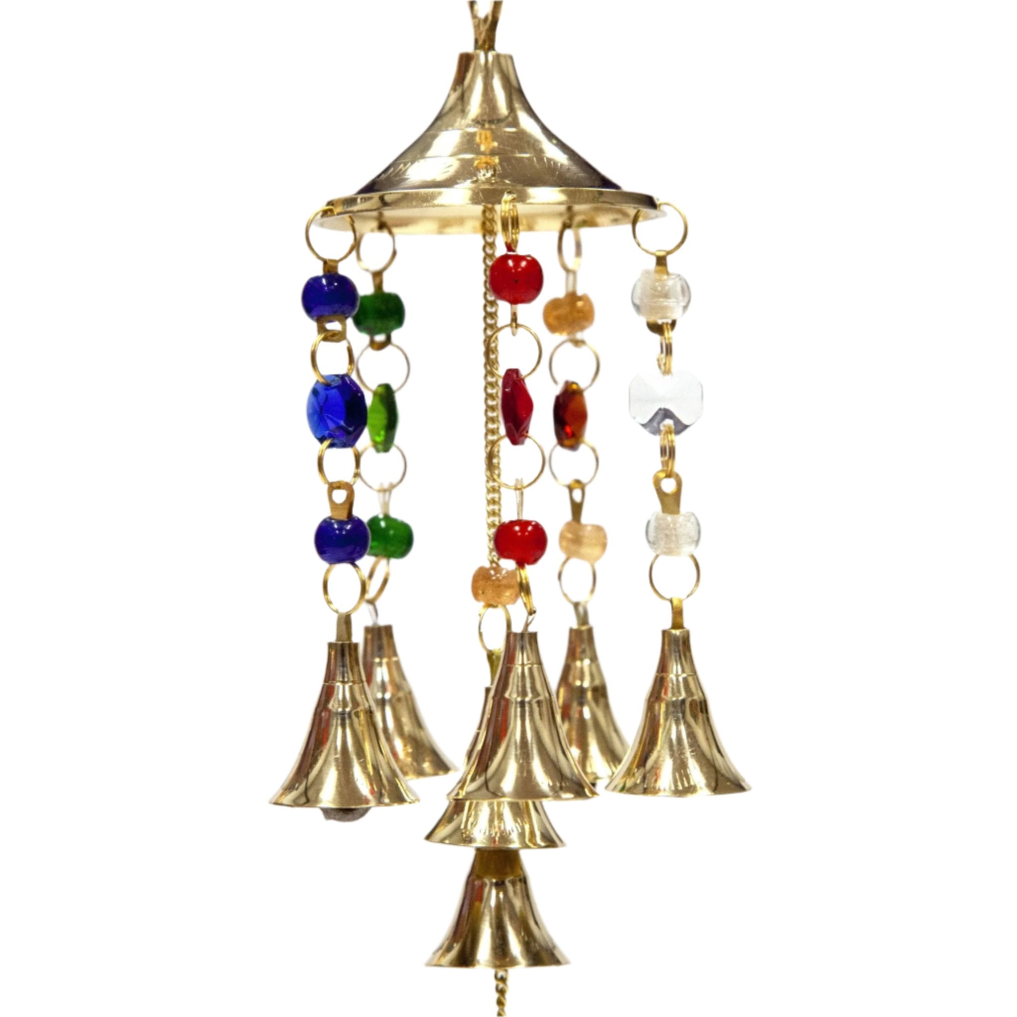 Brass Glass Assorted Dome Bell Wind Chime - Decorative Bells - Bellbazaar.com - BS356