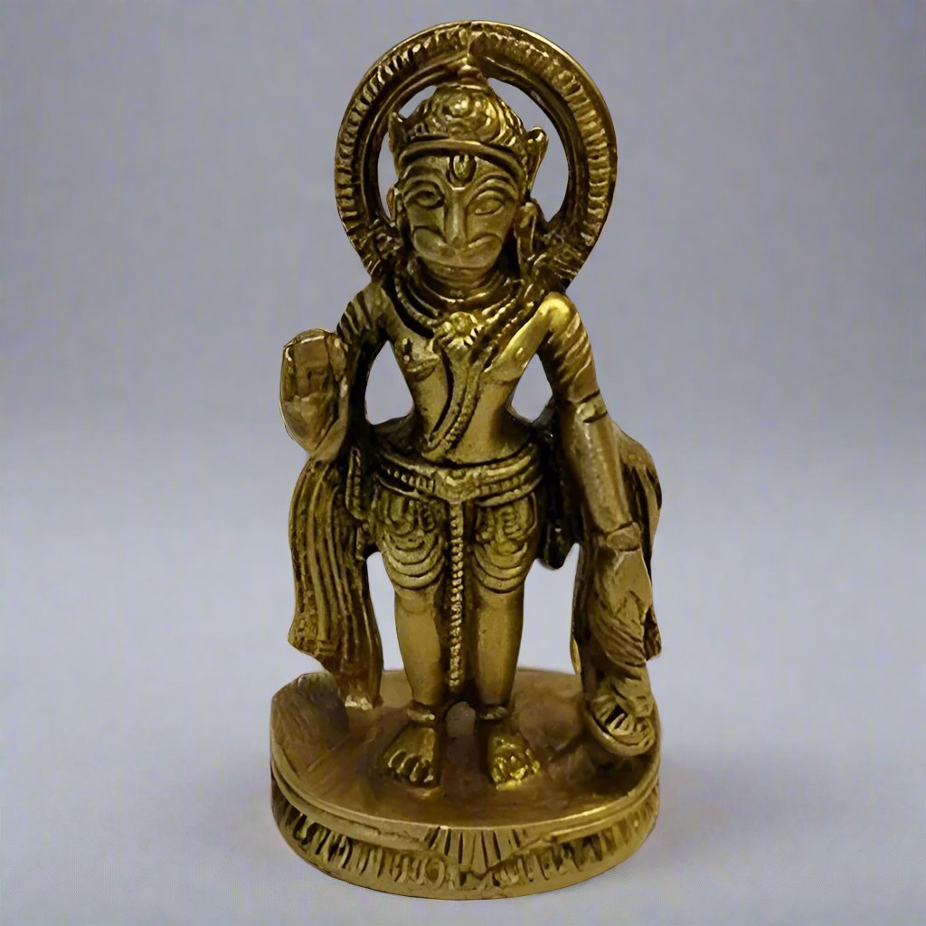 Brass Standing Hanuman Statue - Sculptures & Statues - Bellbazaar.com - BW562 - BZ