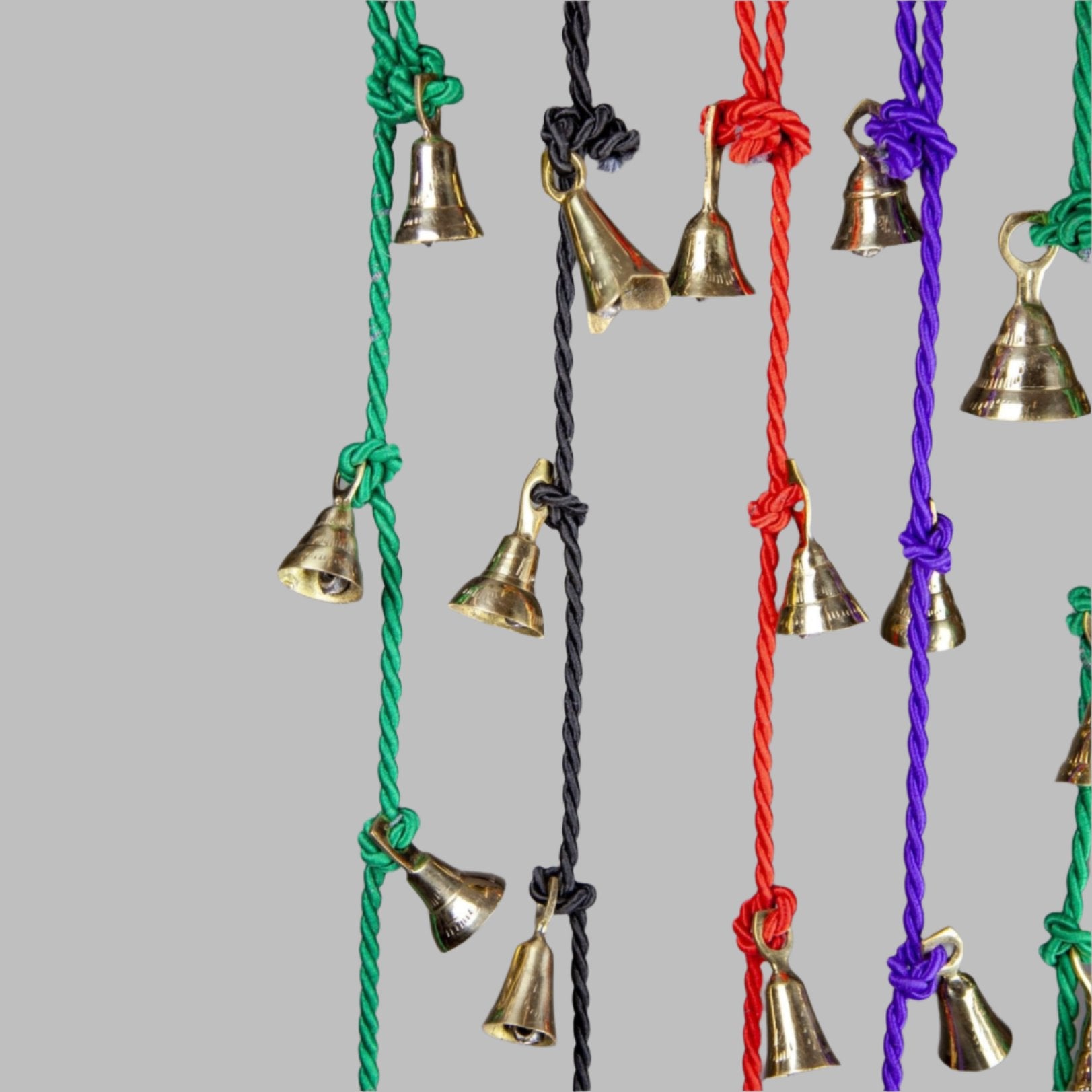  Brass Bells on Cord - Decorative Bells - Bellbazaar.com - BS050