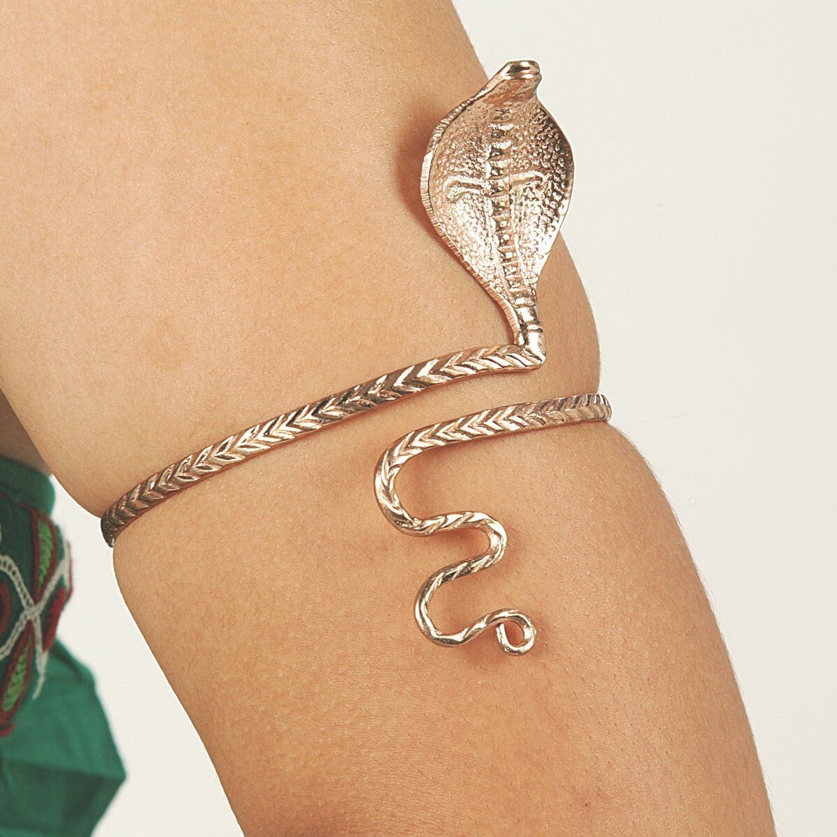 Copper - Tone Snake Upper Arm Bracelet - Exotic & Alluring Accessory - Apparel & Accessories > Jewelry > Bracelets - Bellbazaar.com - JC069