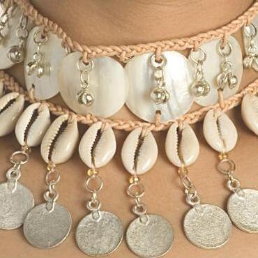 Cowrie Shells and Mother of Pearl Necklace - Apparel & Accessories > Jewelry > Necklaces - Bellbazaar.com - JW274