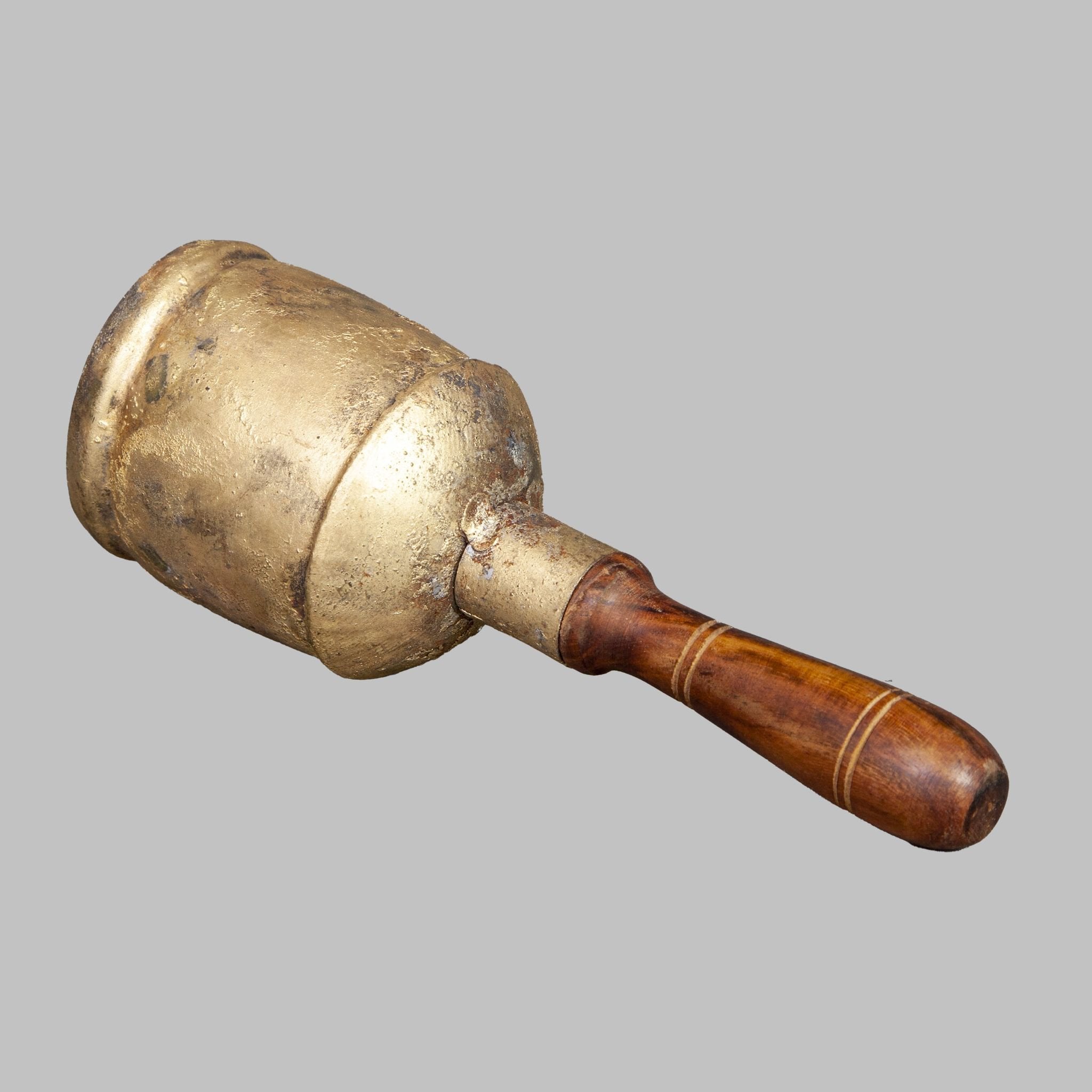 Dome Top Wood Handle Tin Bell with Wood Striker - Decorative Bells - Bellbazaar.com - TL045