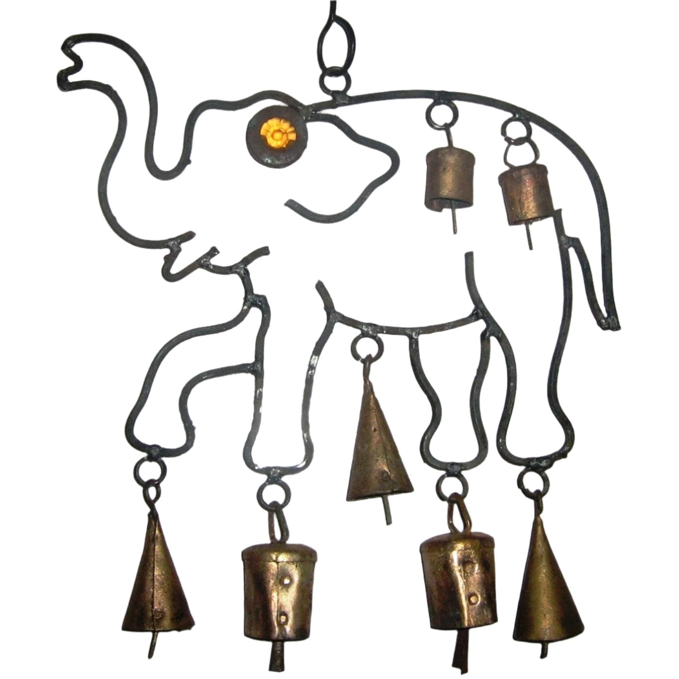 Elephant Tin Bell Wind Chime - Decorative Bells - Bellbazaar.com - TS762