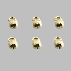 Gold - Tone White Metal Bells (100 pcs) - Perfect for Creative Endeavors - Apparel & Accessories > Jewelry > Charms & Pendants - Bellbazaar.com - JP051