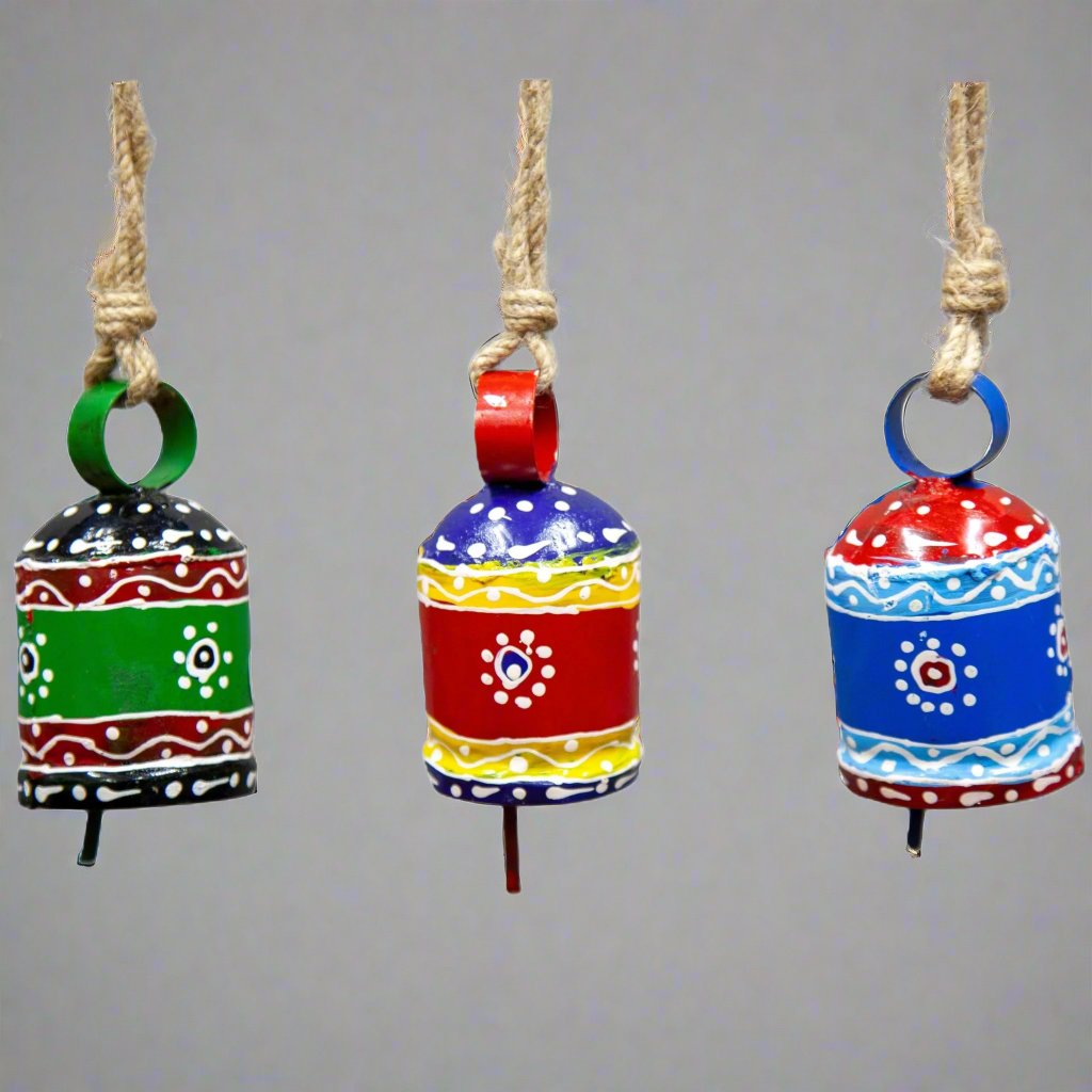 Hand - Painted Tin Bell - Decorative Bells - Bellbazaar.com - TL062