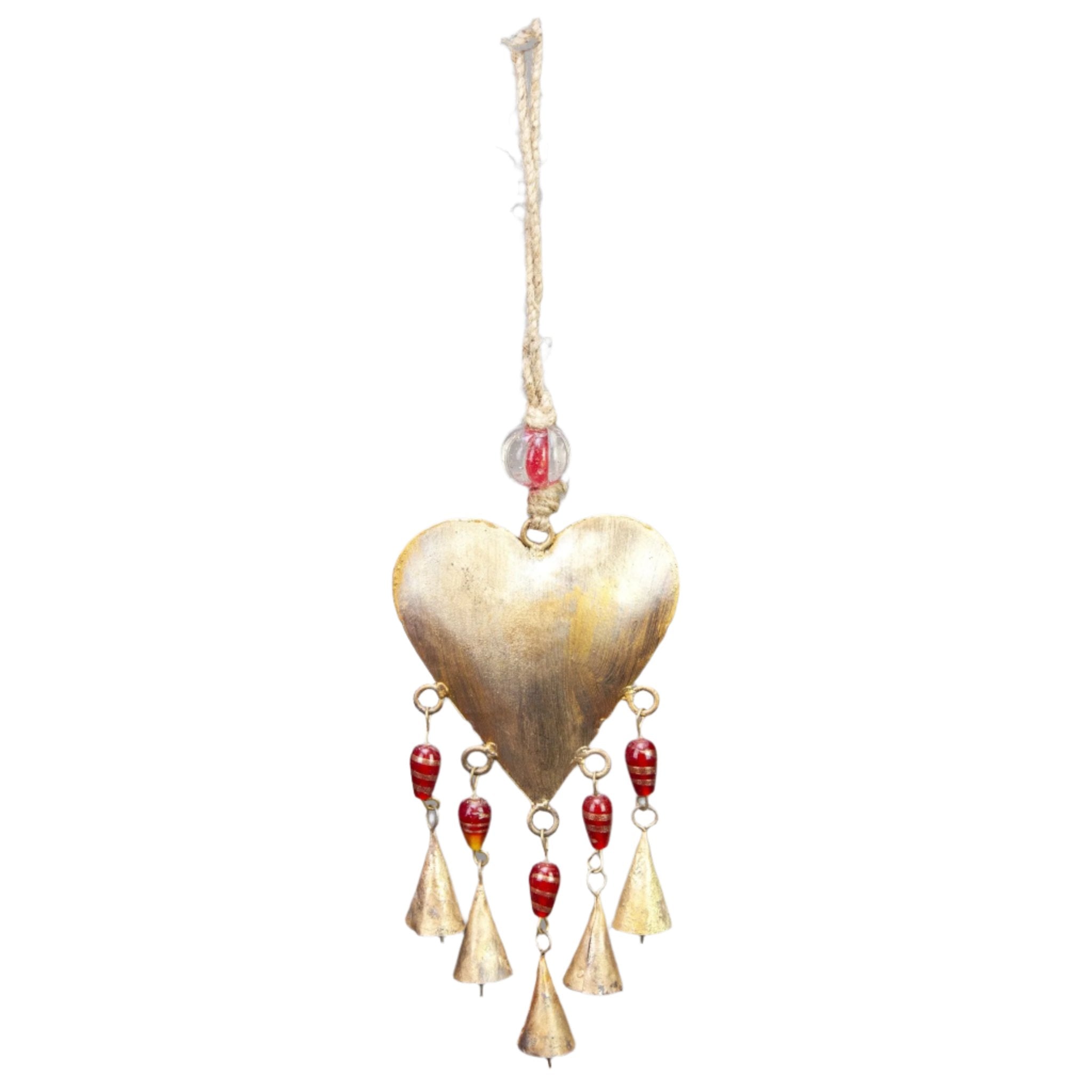 Heart Chime With Beads - Decorative Bells - Bellbazaar.com - TS101