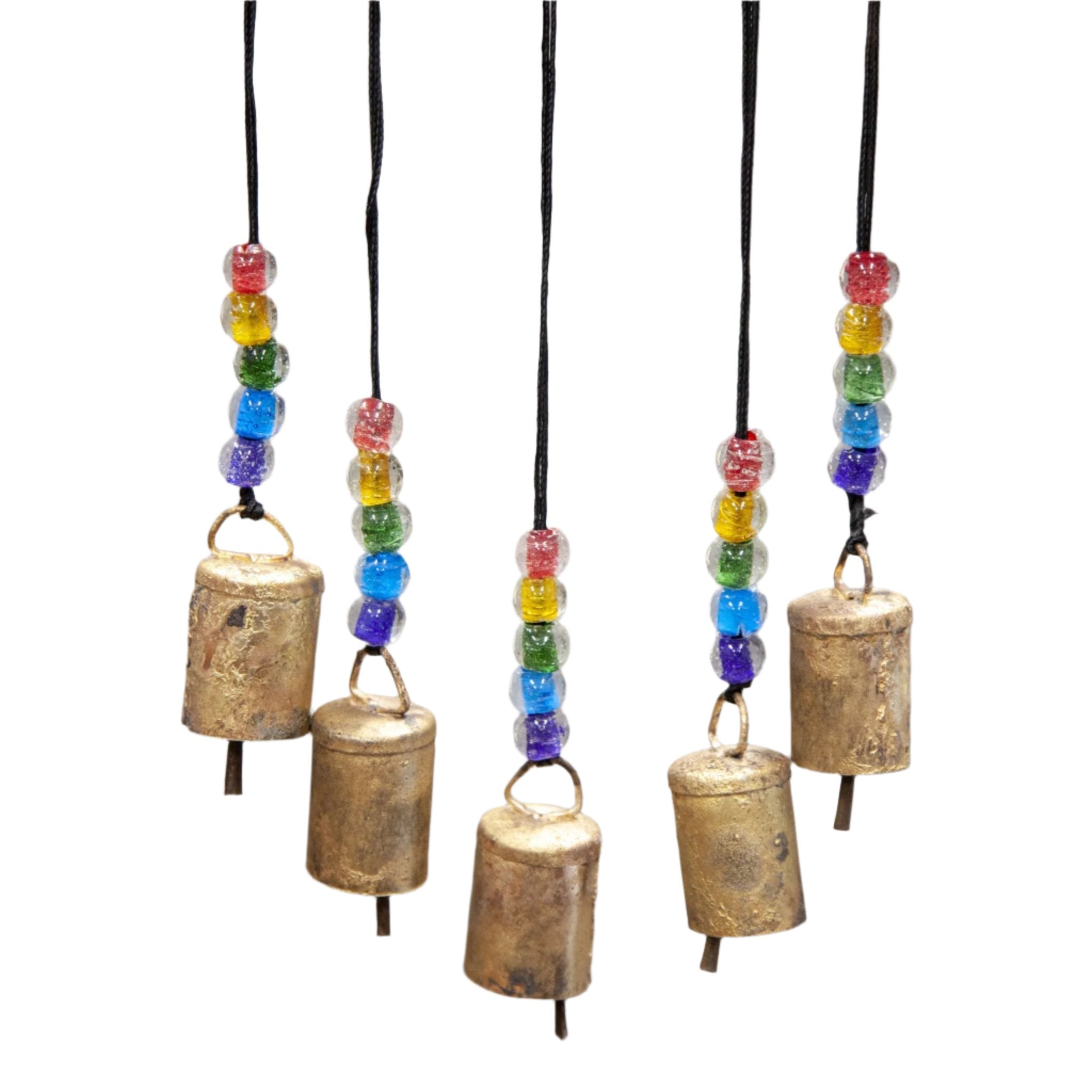 Iron Celtic Bell & Glass Accent Wind Chime - Decorative Bells - Bellbazaar.com - TS336