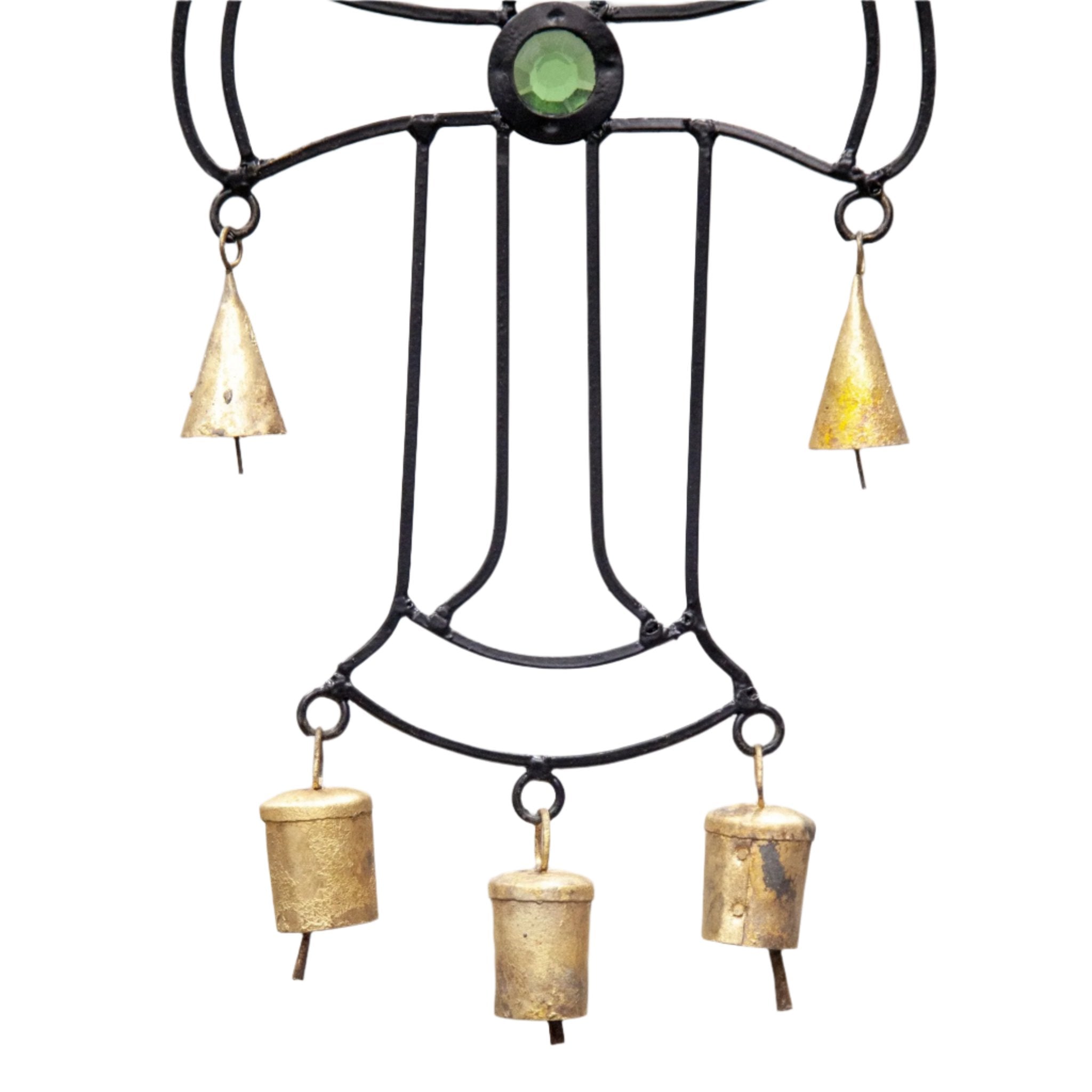 Iron Cross Glass Wind Chime - Decorative Bells - Bellbazaar.com - TS768