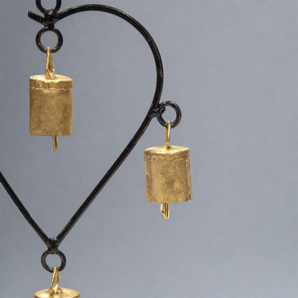 Iron Heart Chime with Four Bells - Decorative Bells - Bellbazaar.com - TS102