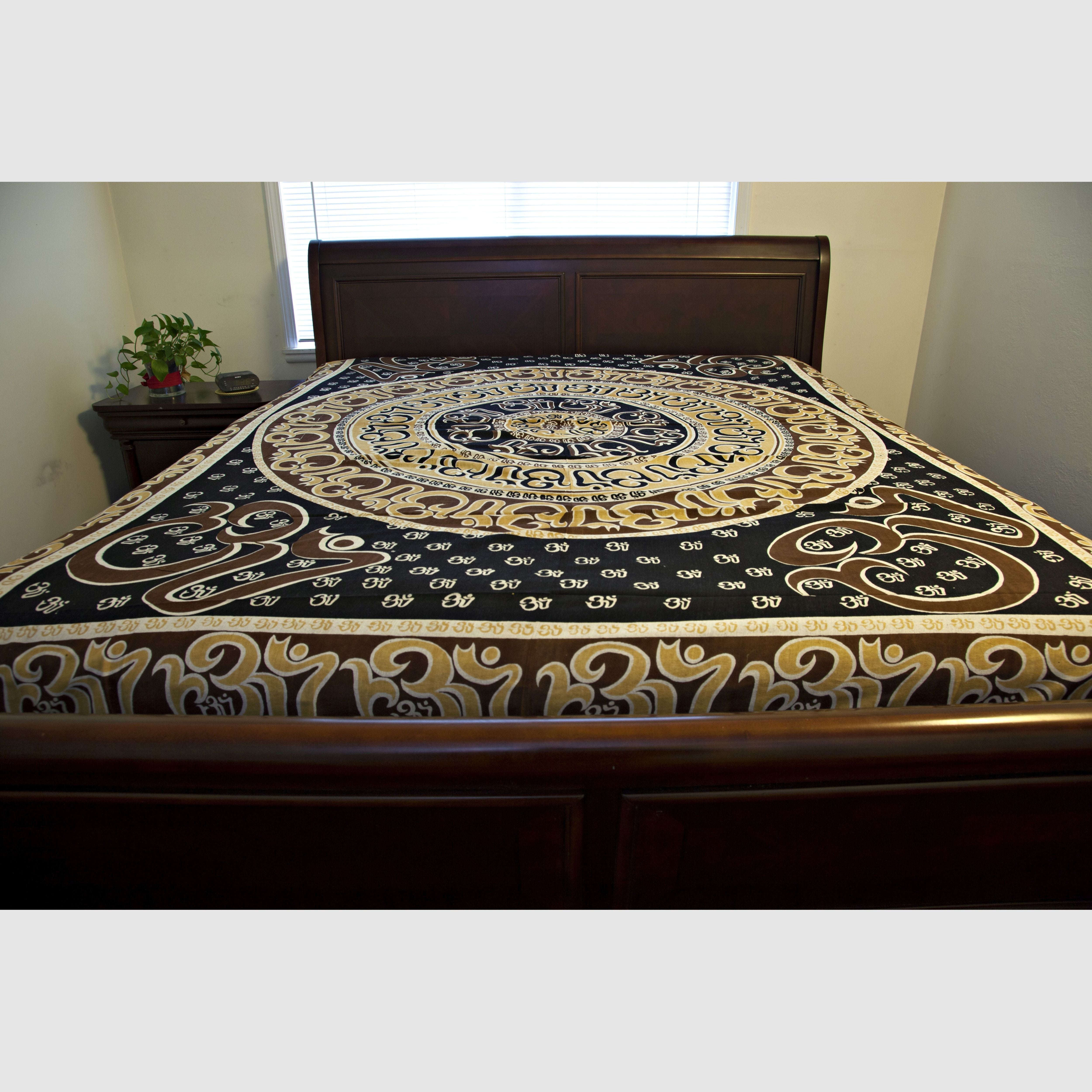 Om Print Tapestry - Linens & Bedding - Bellbazaar.com - SK072 - 04