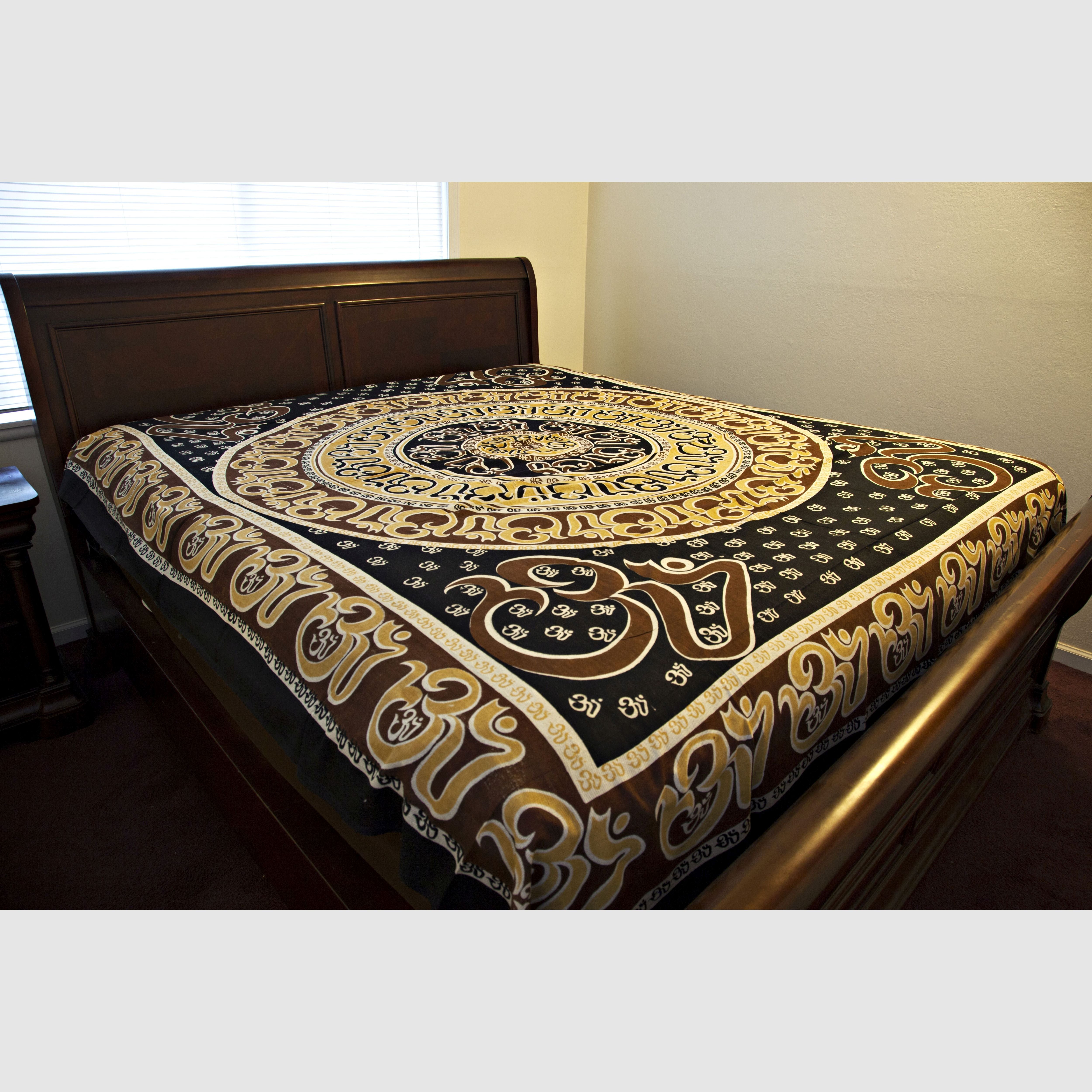 Om Print Tapestry - Linens & Bedding - Bellbazaar.com - SQ072 - 04