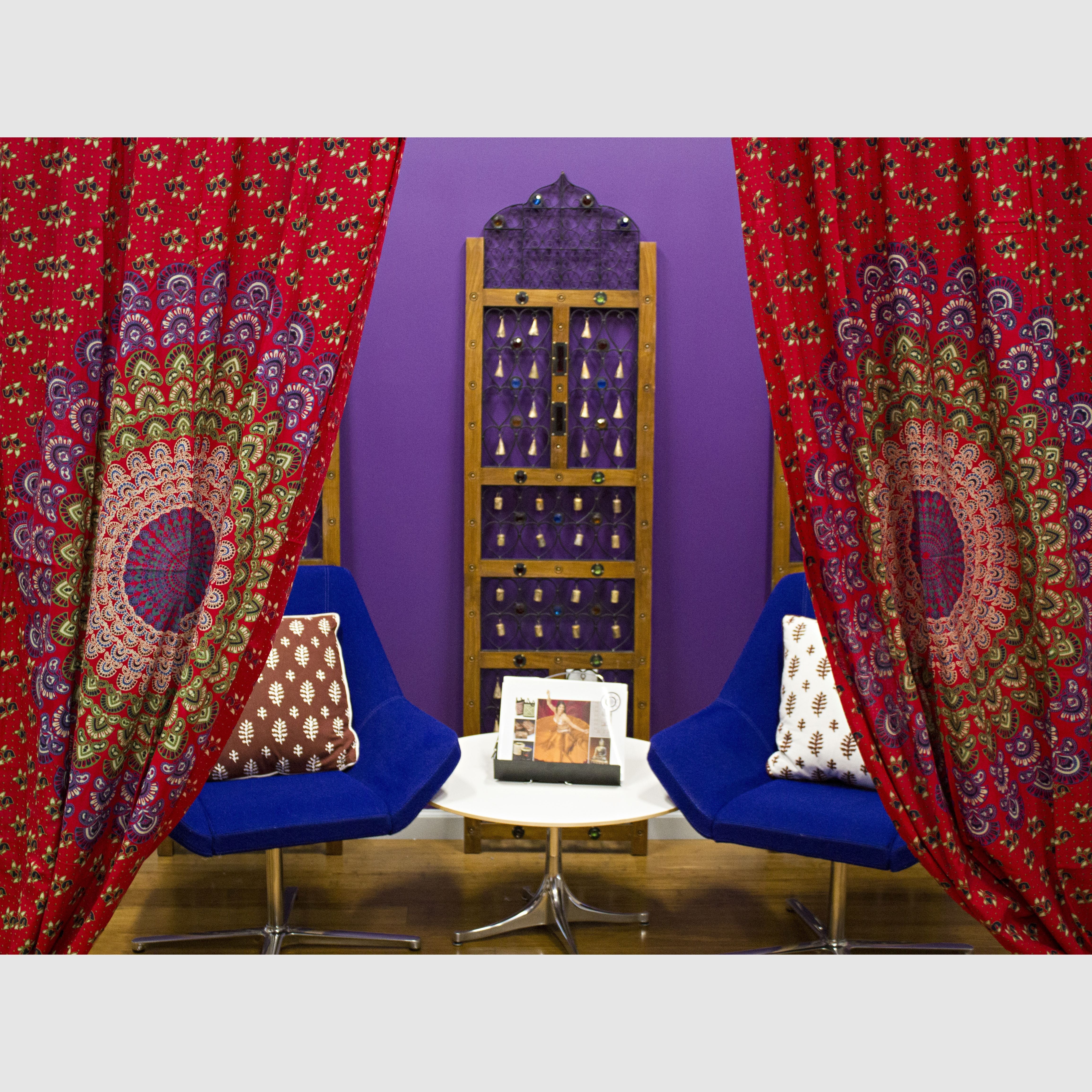 Peacock Powerloom Tapestry with Matching Curtain Option - Linens & Bedding - Bellbazaar.com - CT050 - 09