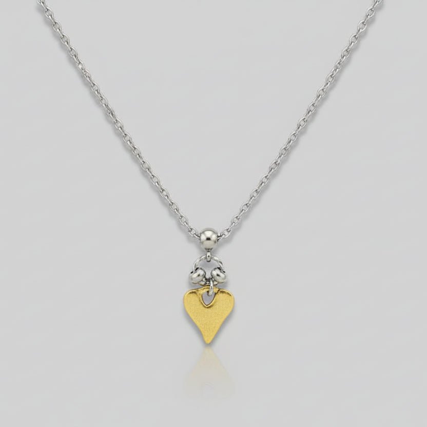 Pewter Heart Pendant Necklace - Bell Bazaar