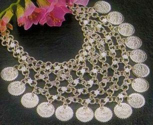 20 - Inch White Metal Coin Necklace - Vintage Charm & Style - Apparel & Accessories > Jewelry > Necklaces - Bellbazaar.com - JP045