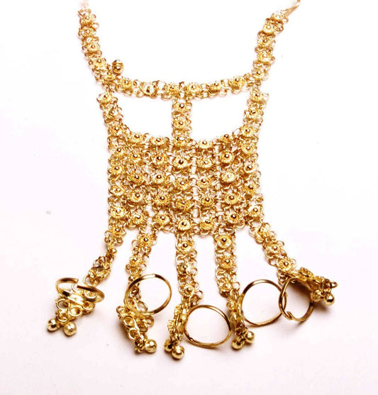 White Metal Bracelet with Five Rings - Elegant & Timeless Design - Apparel & Accessories > Jewelry > Bracelets - Bellbazaar.com - JP060