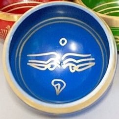 Color - Enameled Seven - Metals Singing Bowls - Religious Items - Bellbazaar.com - BW607 - BL