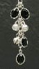 Enchanting White Metal Earrings with Dangling Beads and Bells - Apparel & Accessories > Jewelry > Earrings - Bellbazaar.com - JW254 - BK