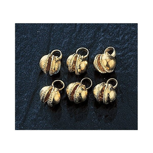 Gold - Tone White Metal Bells (100 pcs) - Ideal for Crafts & DIY Projects - Apparel & Accessories > Jewelry > Charms & Pendants - Bellbazaar.com - JP050