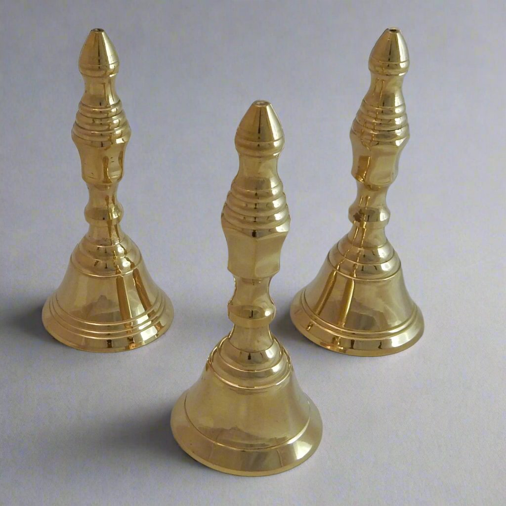 Set of Three Brass Handbells - Decorative Bells - Bellbazaar.com - 382 - s/3