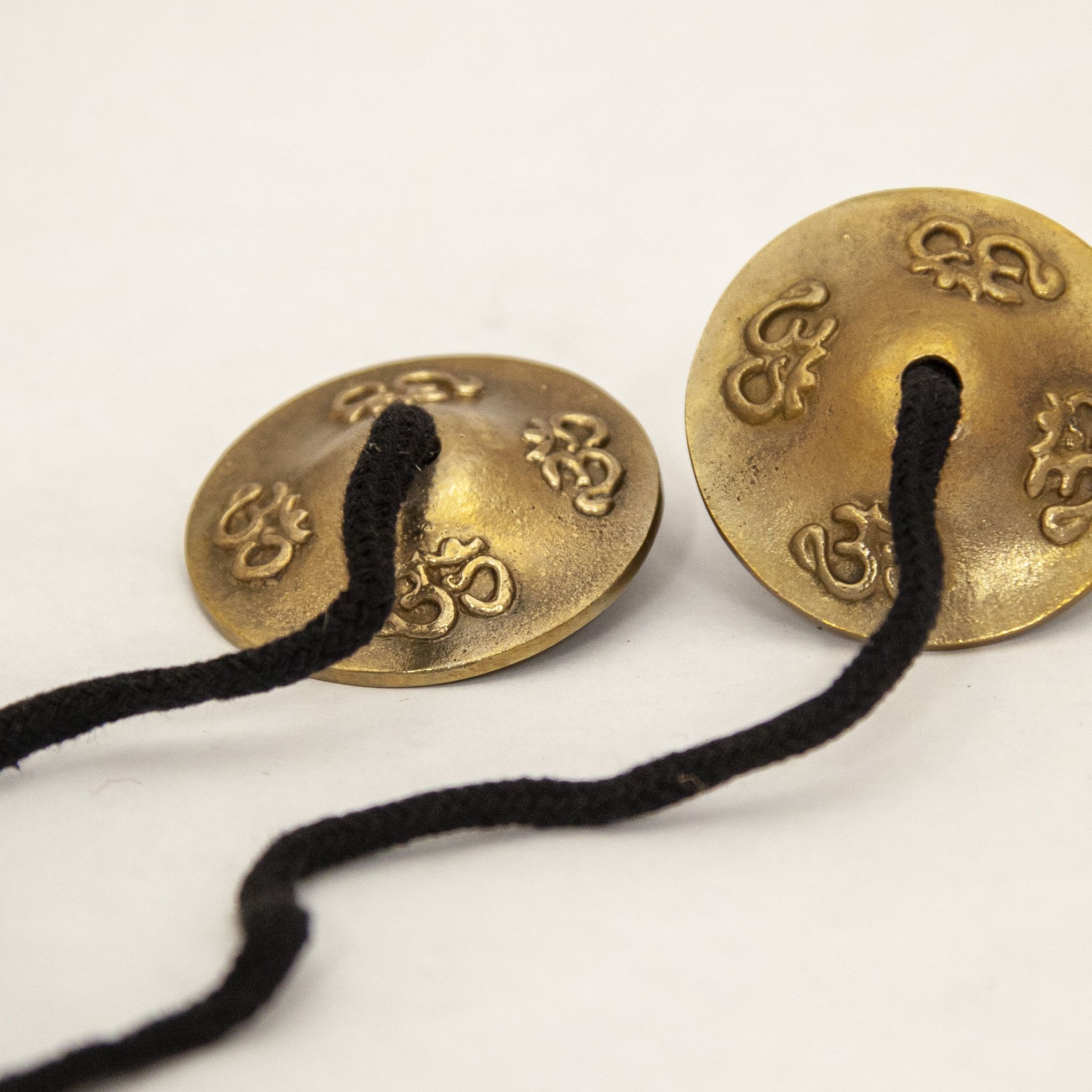 Seven - Metals Tingsha Cymbal with Om Symbol - Religious Items - Bellbazaar.com - BF013