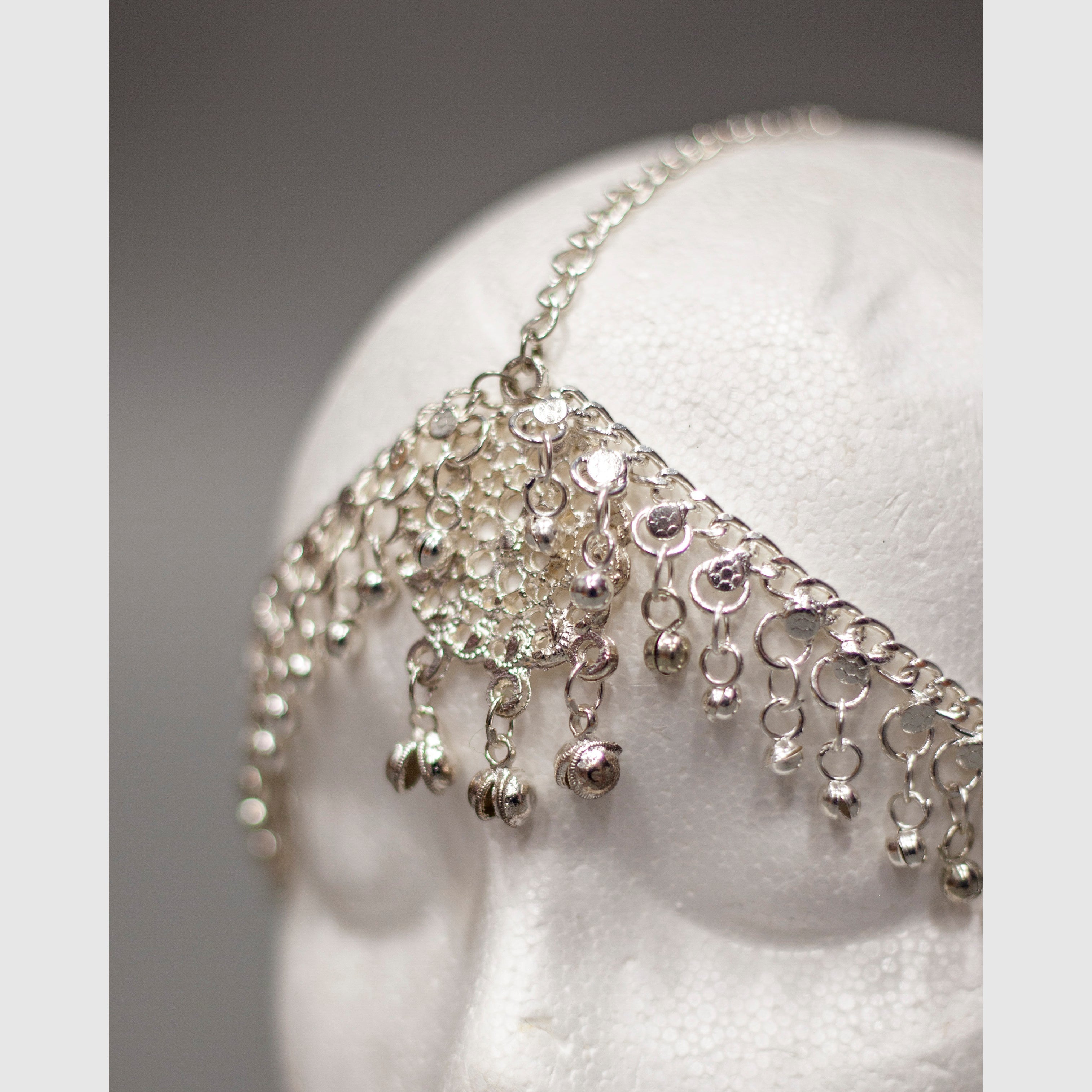 Silver - Tone White Metal Head Ornament - Exquisite & Regal Design - Apparel & Accessories > Jewelry - Bellbazaar.com - JW141