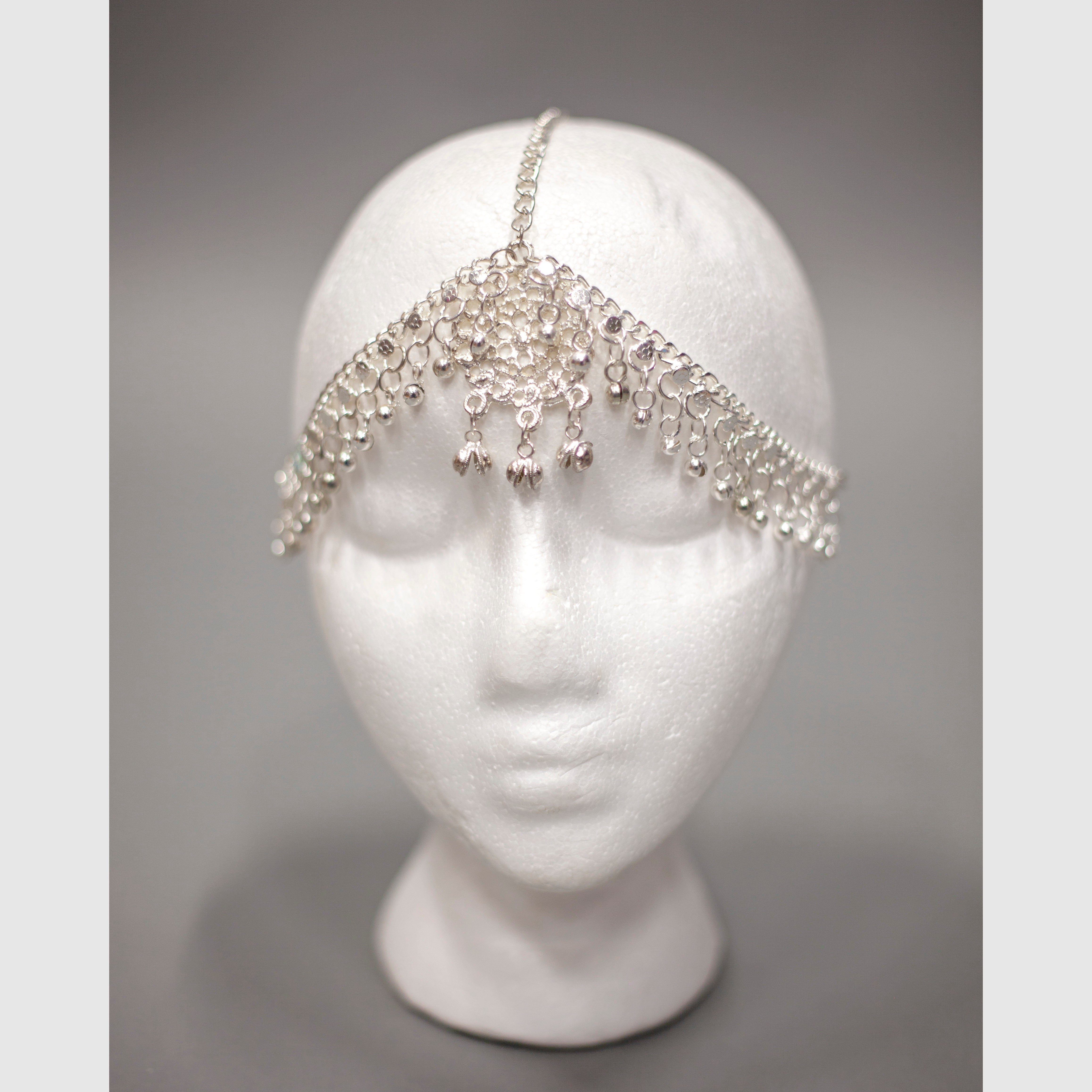 Silver - Tone White Metal Head Ornament - Exquisite & Regal Design - Apparel & Accessories > Jewelry - Bellbazaar.com - JW141