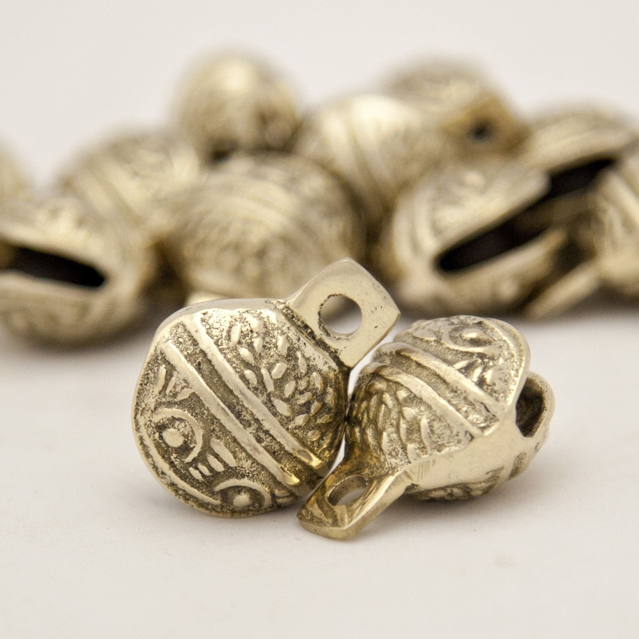 Single - Cut Embossed Brass Bells - Decorative Bells - Bellbazaar.com - BL017 - 1/12