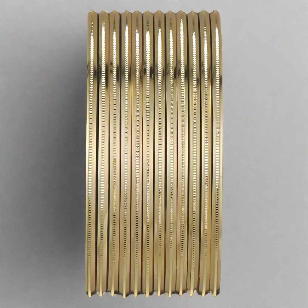 Stack Up Your Style with a Dozen Sleek Metal Bangles - Apparel & Accessories > Jewelry > Bracelets - Bellbazaar.com - JP339