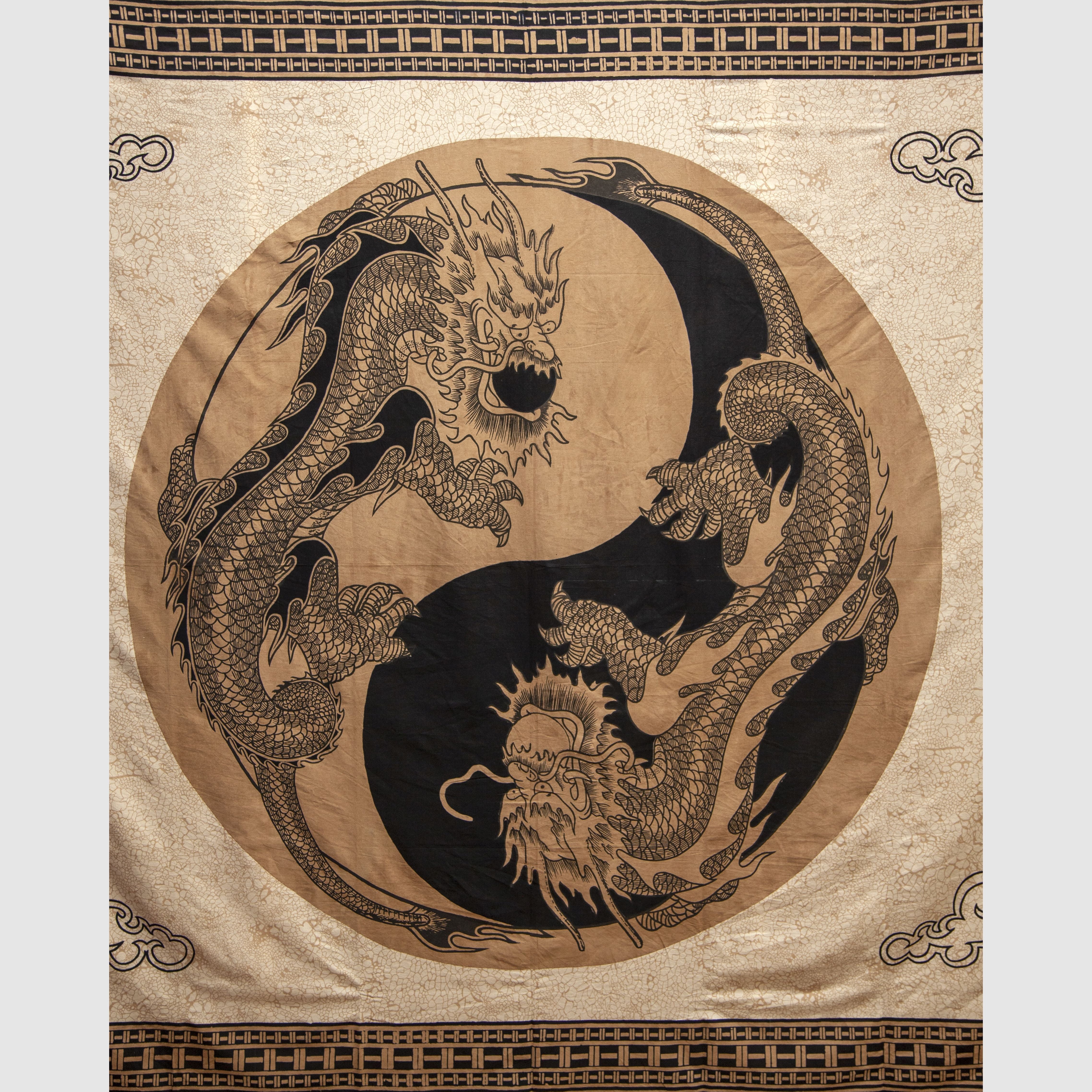 Yin/Yang Dragon Tapestry Bedspread - Linens & Bedding - Bellbazaar.com - SS098 - 01