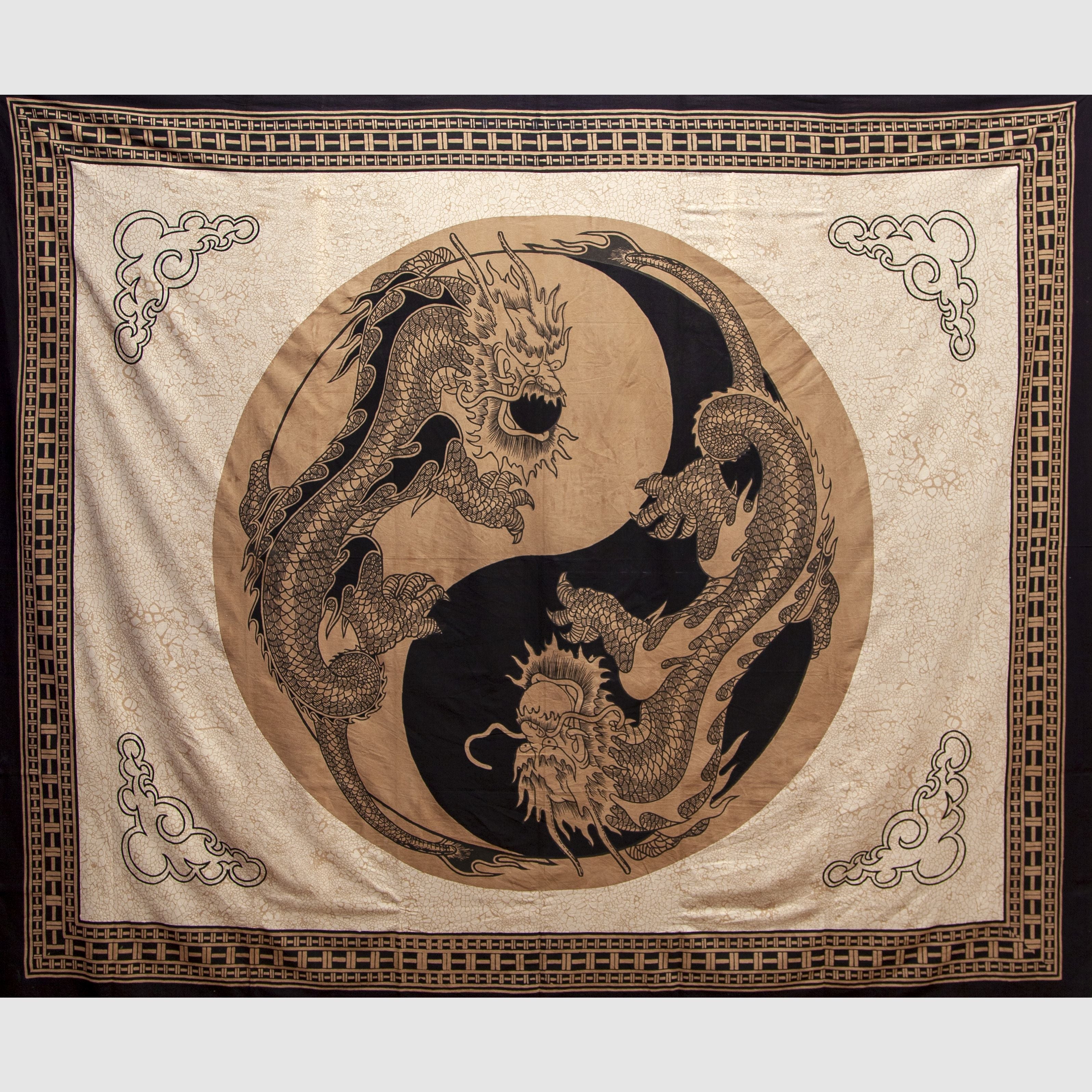 Yin/Yang Dragon Tapestry Bedspread - Linens & Bedding - Bellbazaar.com - SS098 - 01